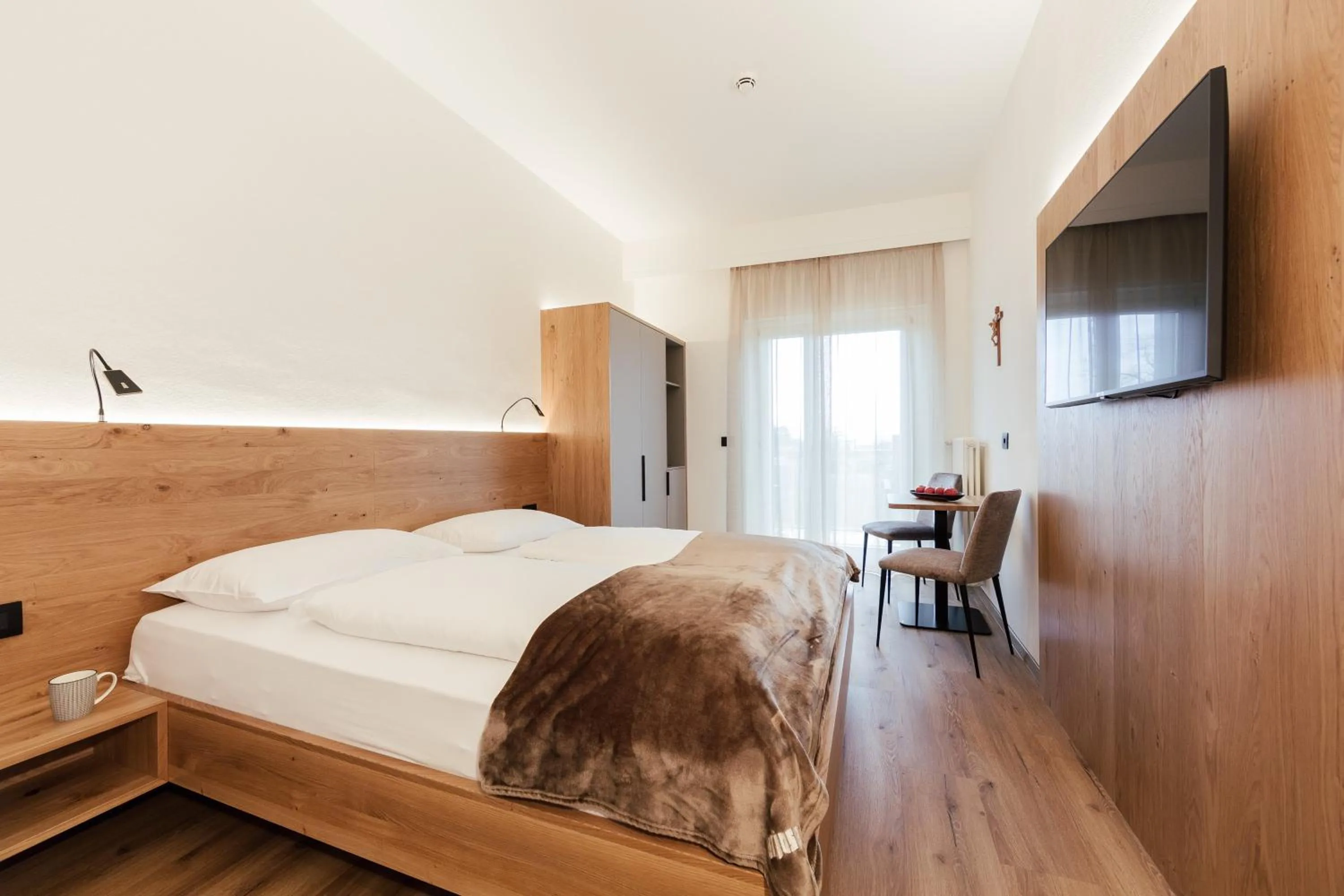 Photo of the whole room, Bed in Gästehaus Salvatorianerinnen