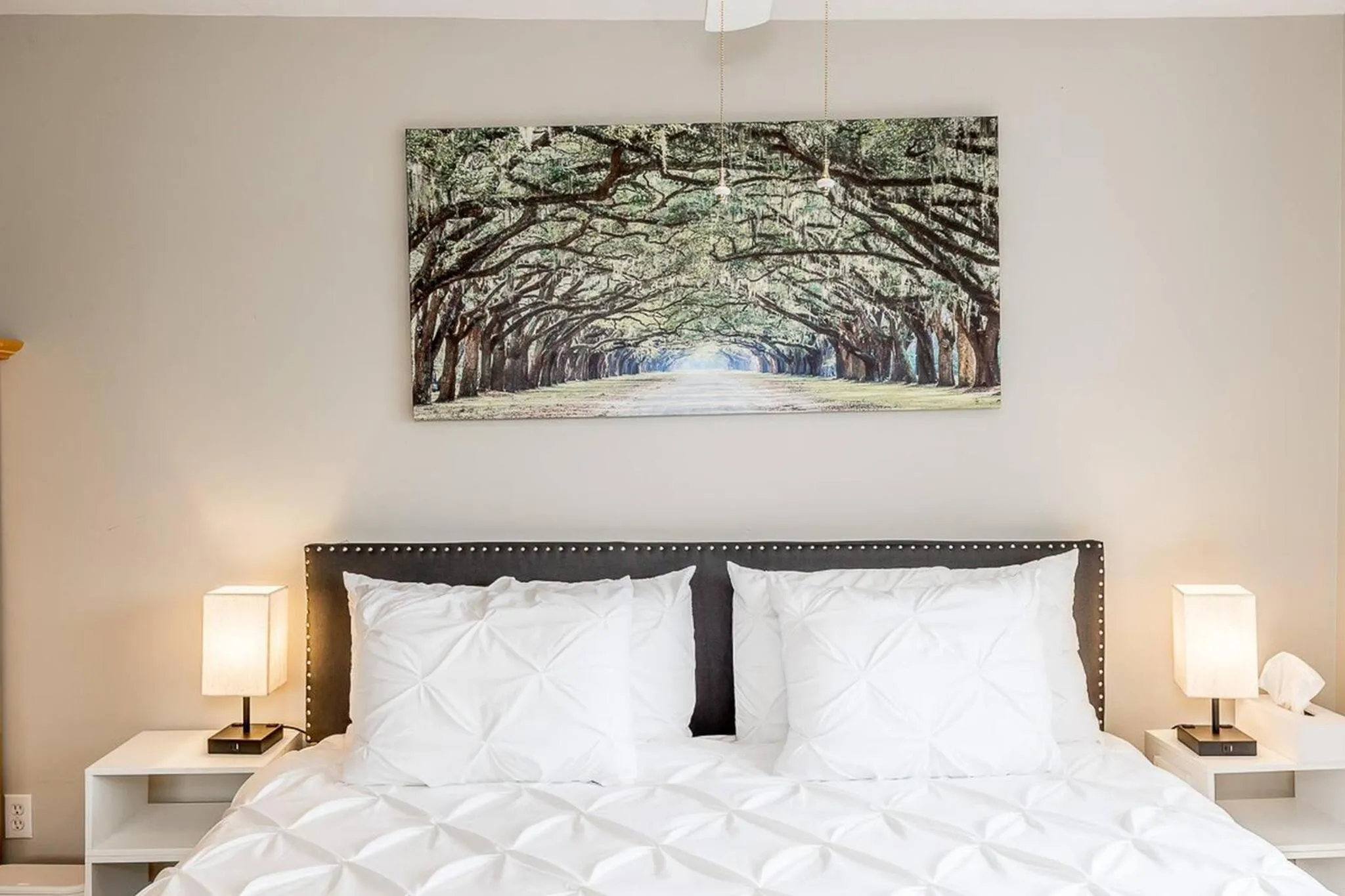 Bed in Muskoka Lakeshore Cottage Bliss