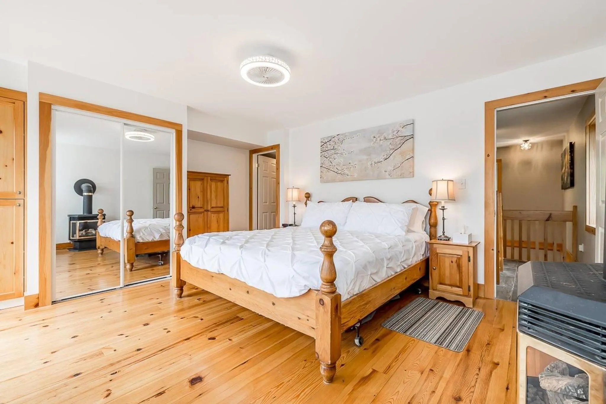 Bed in Muskoka Lakeshore Cottage Bliss