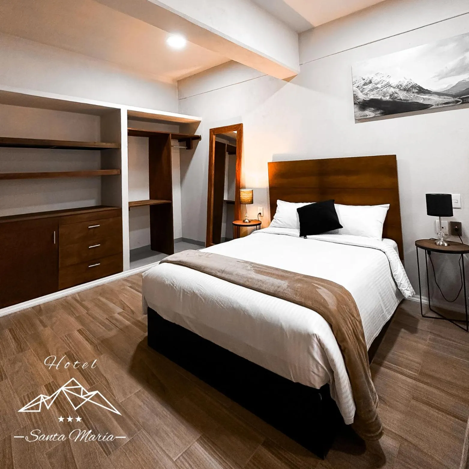 Bed in Hotel Santa María