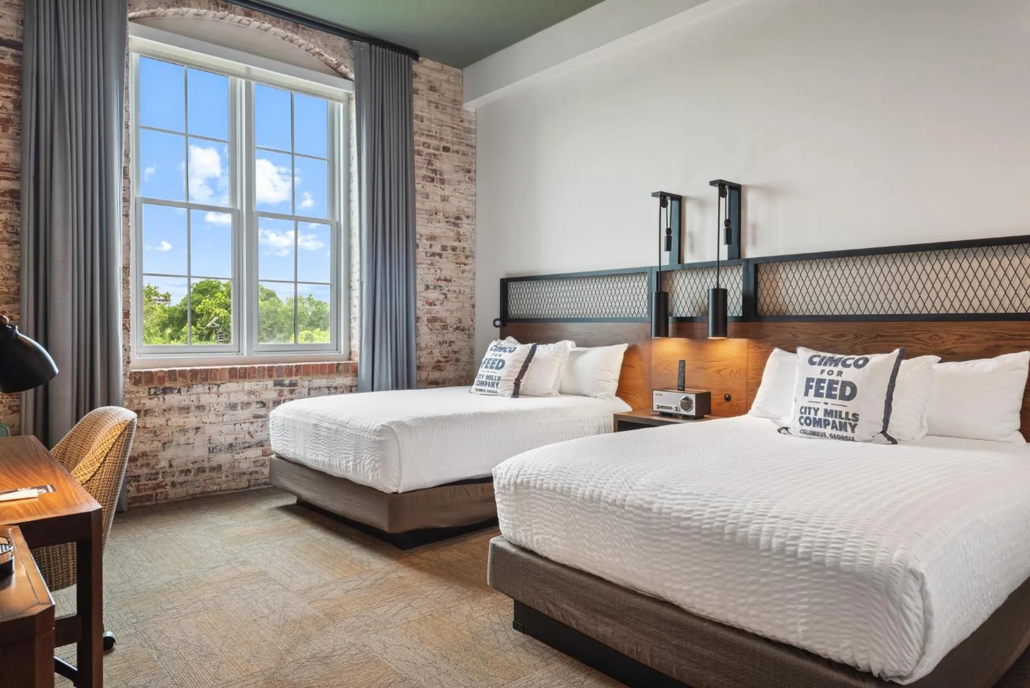 Bed in City Mills Hotel