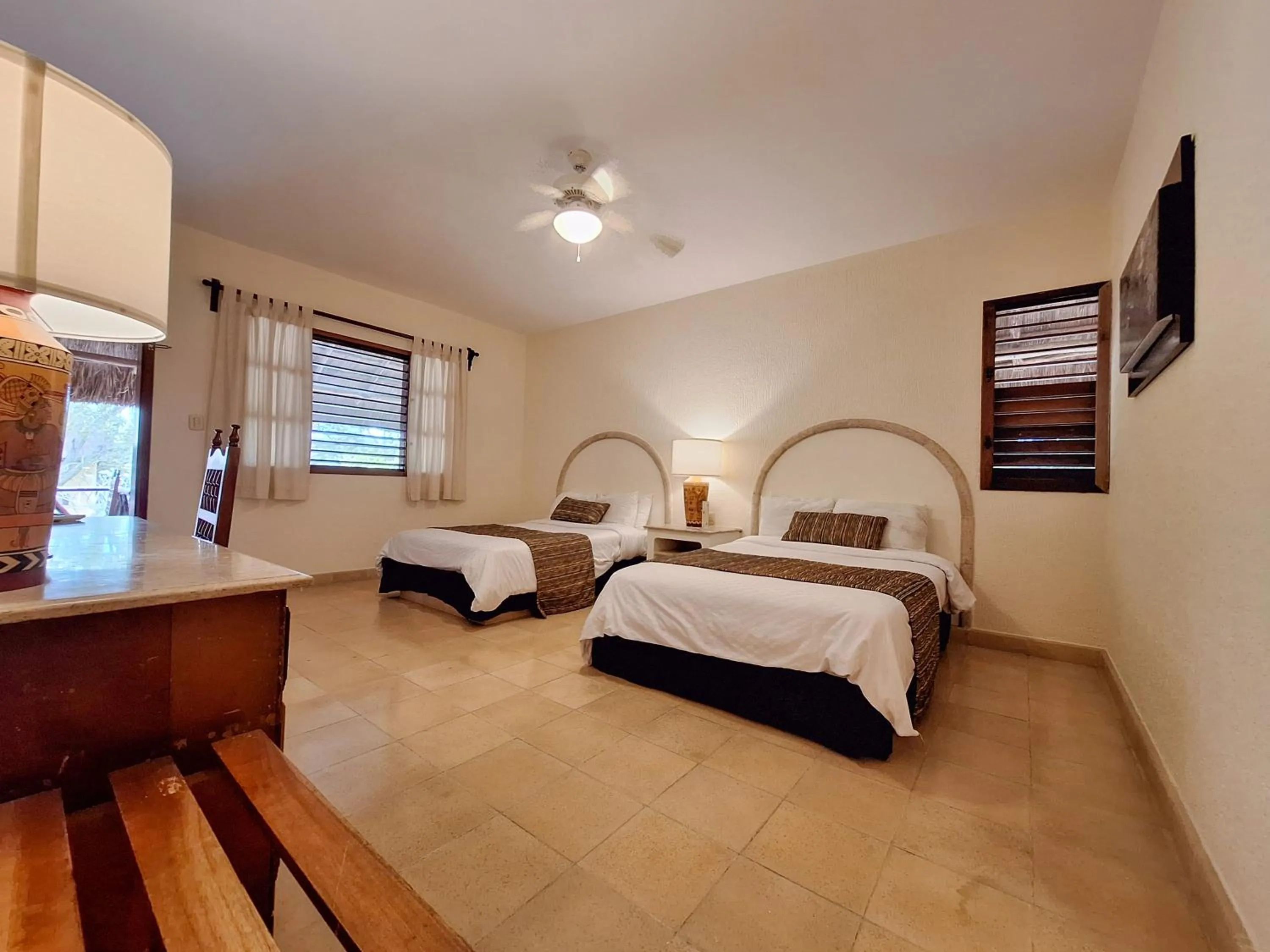 Bed in hotel villas chicanna