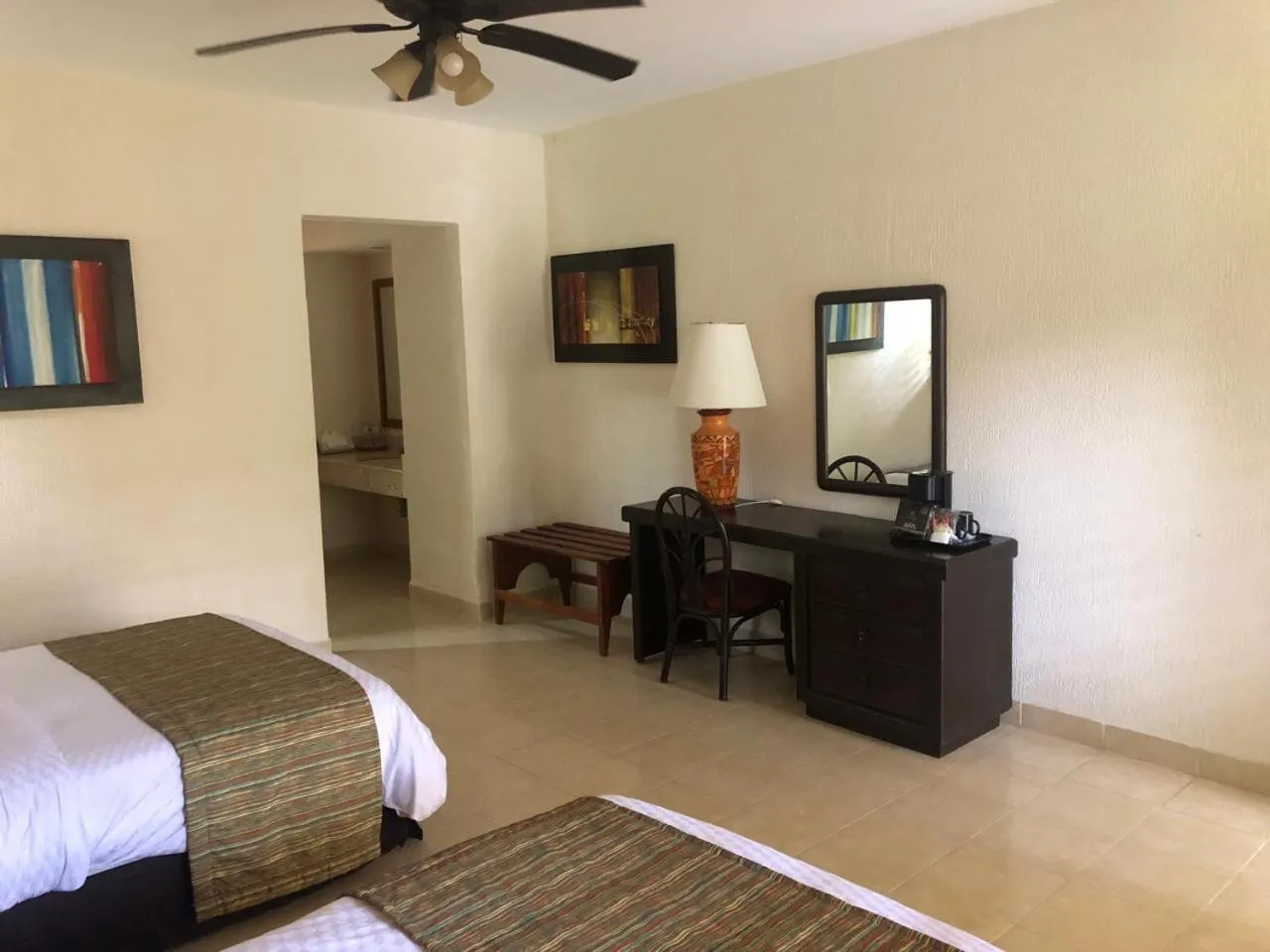 Bed in hotel villas chicanna