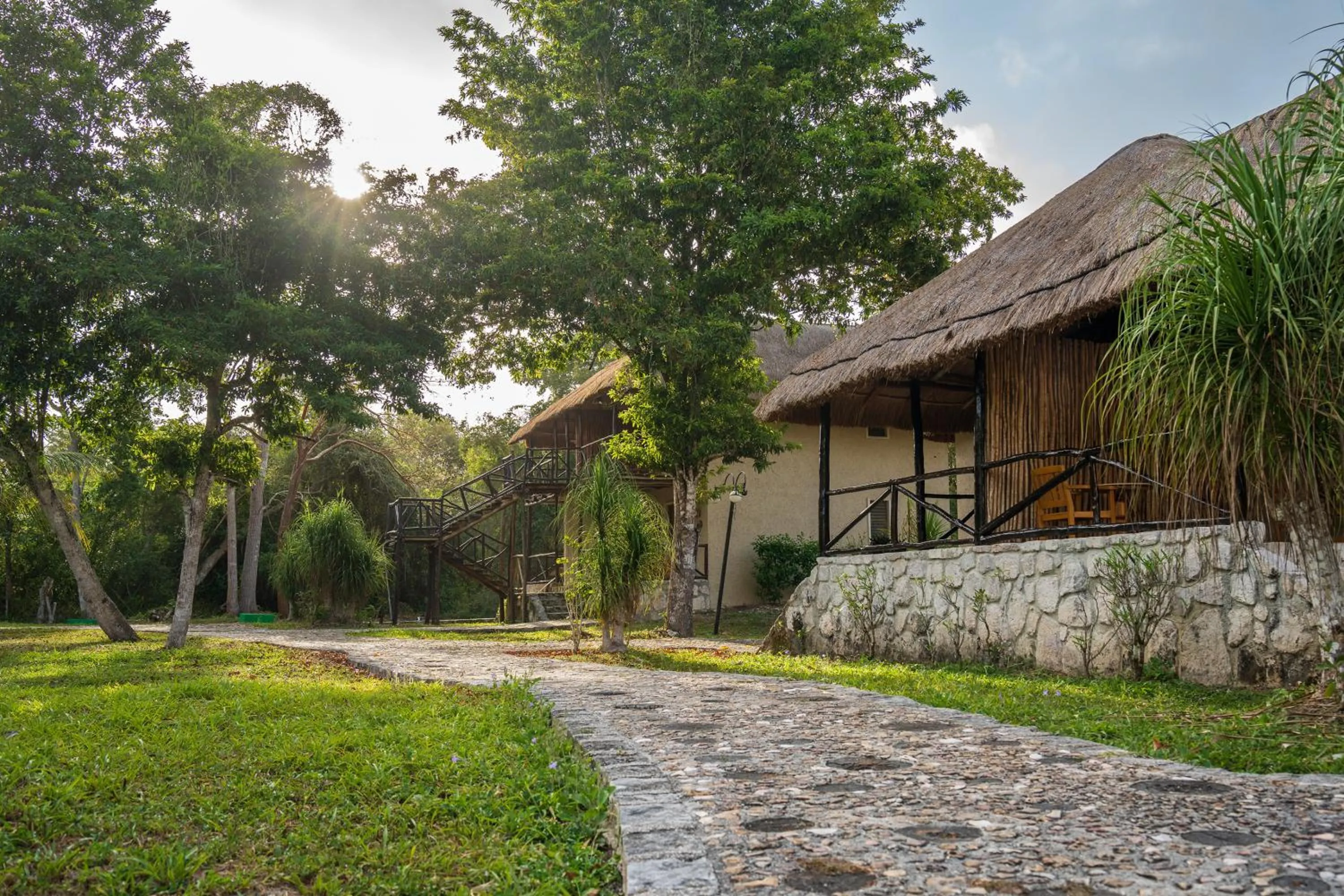 Sunset in hotel villas chicanna