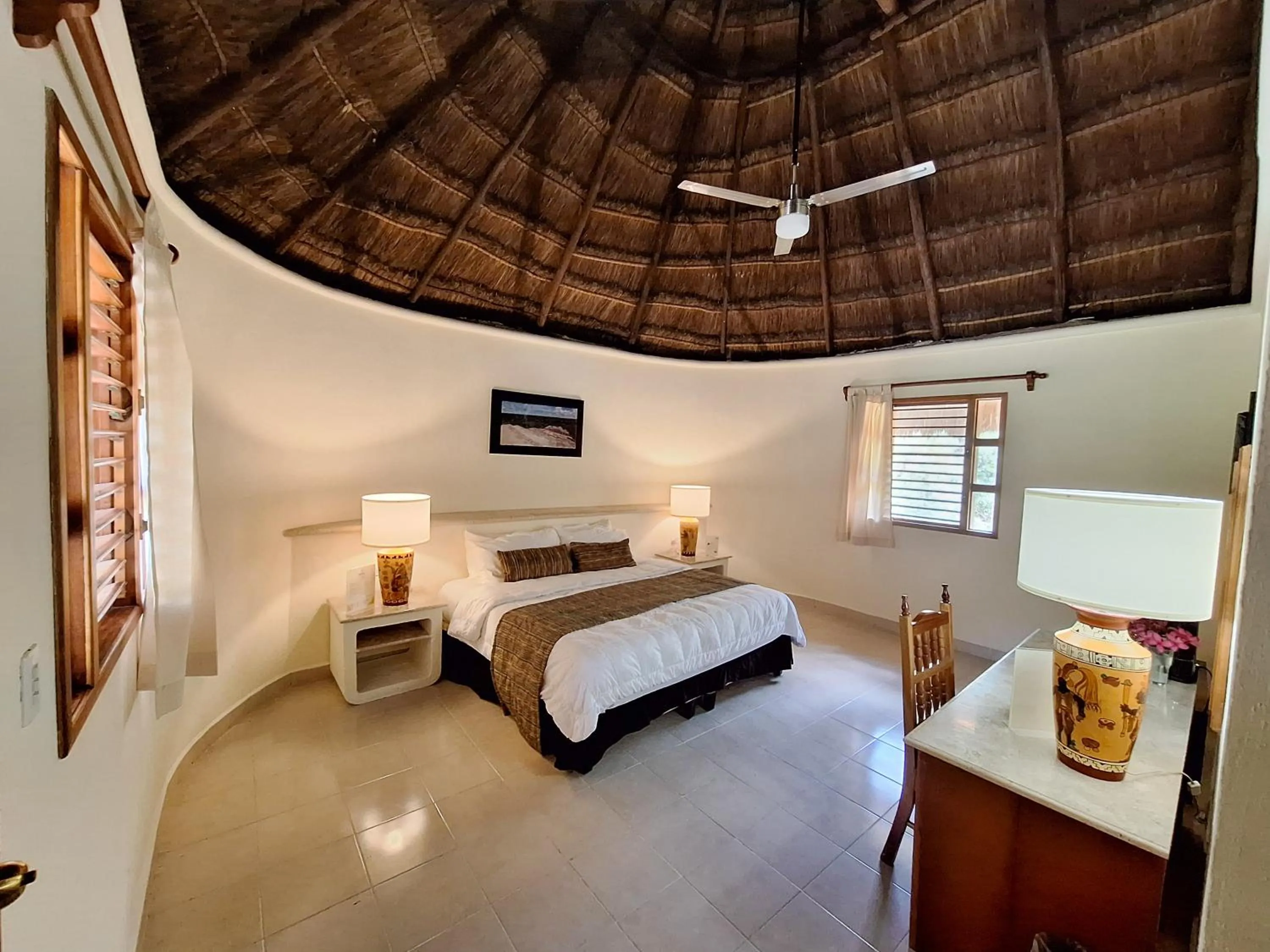 Bedroom, Bed in hotel villas chicanna