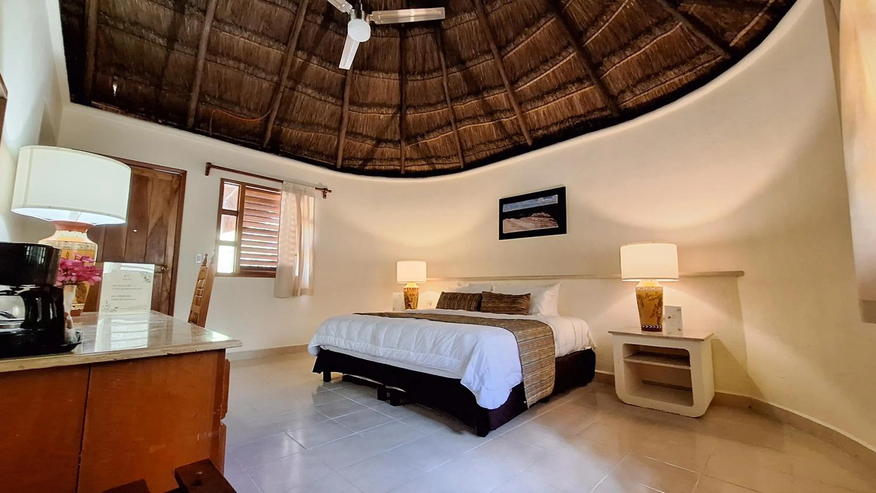 Bed in hotel villas chicanna