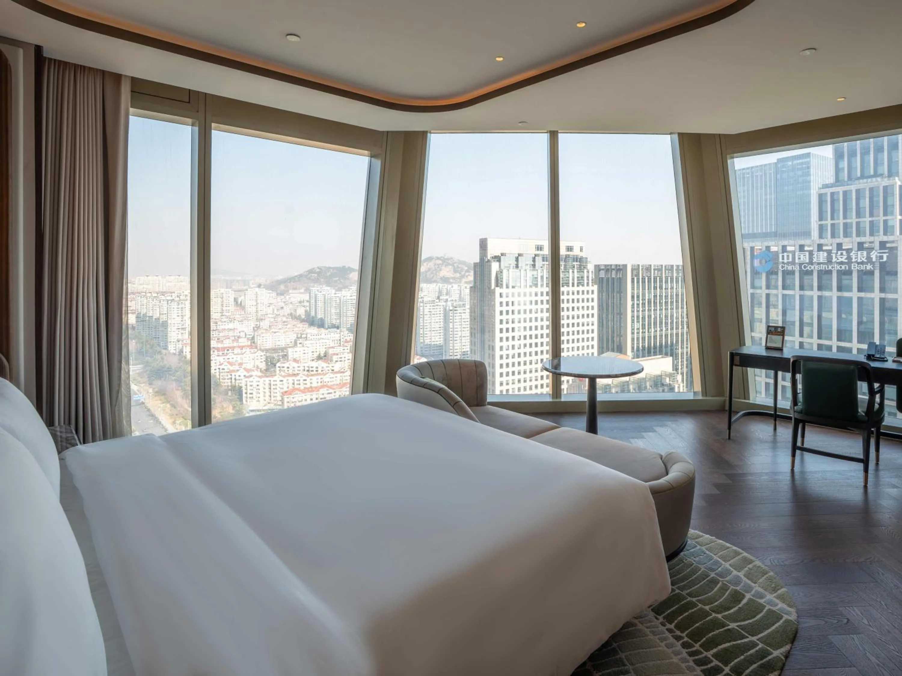 Bedroom, Bed in MGM Qingdao