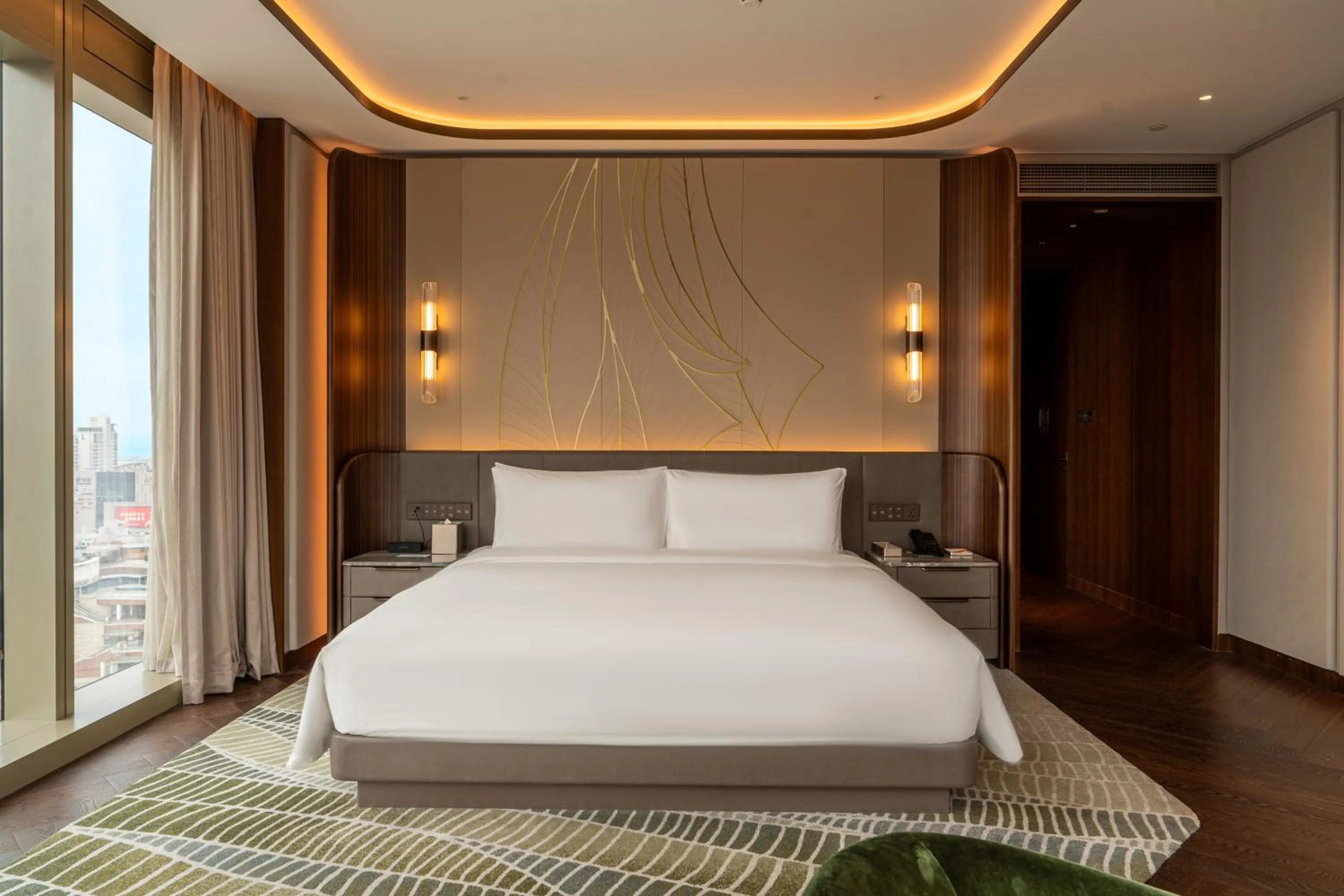 Bedroom, Bed in MGM Qingdao