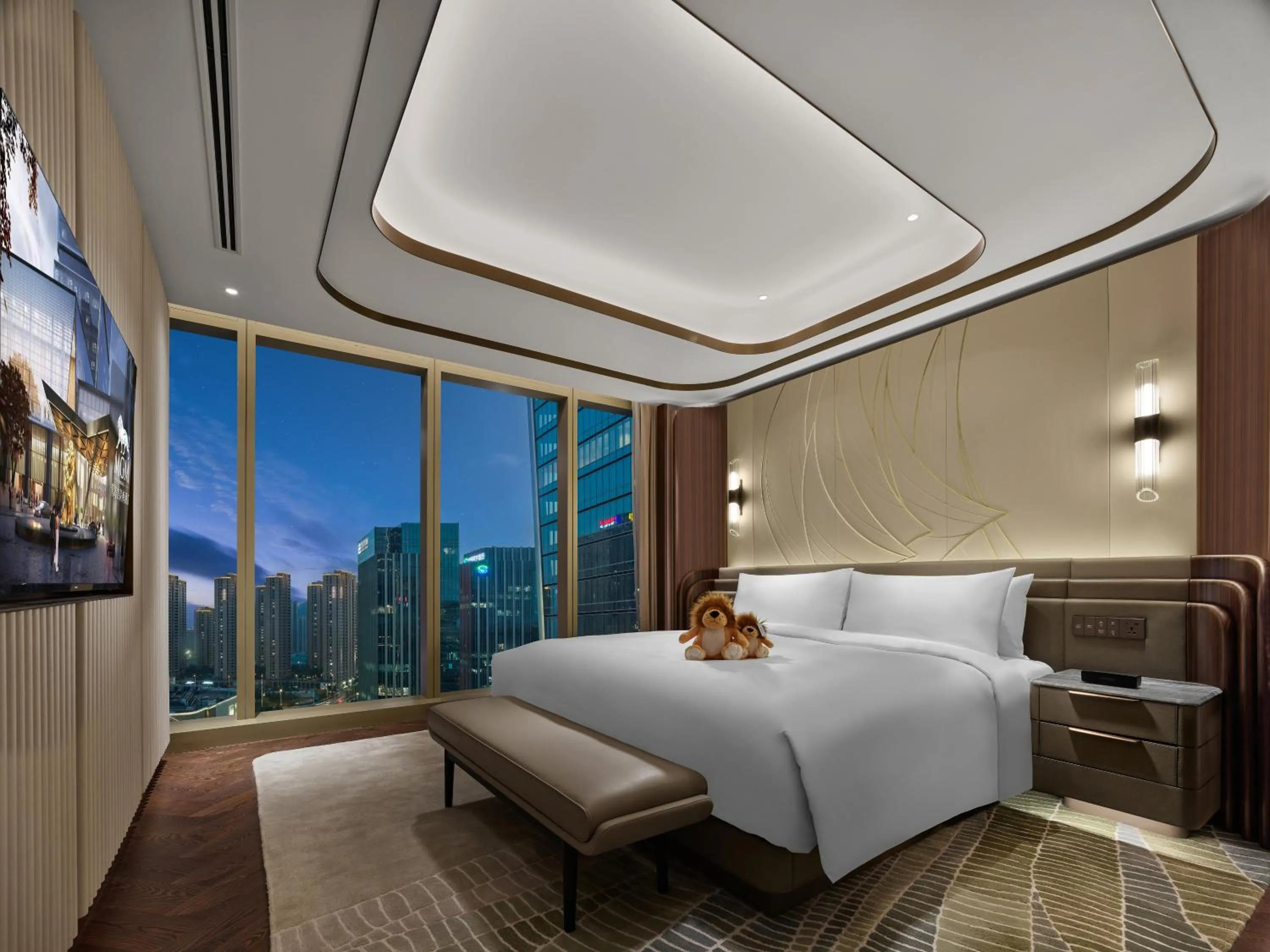 Bedroom, Bed in MGM Qingdao