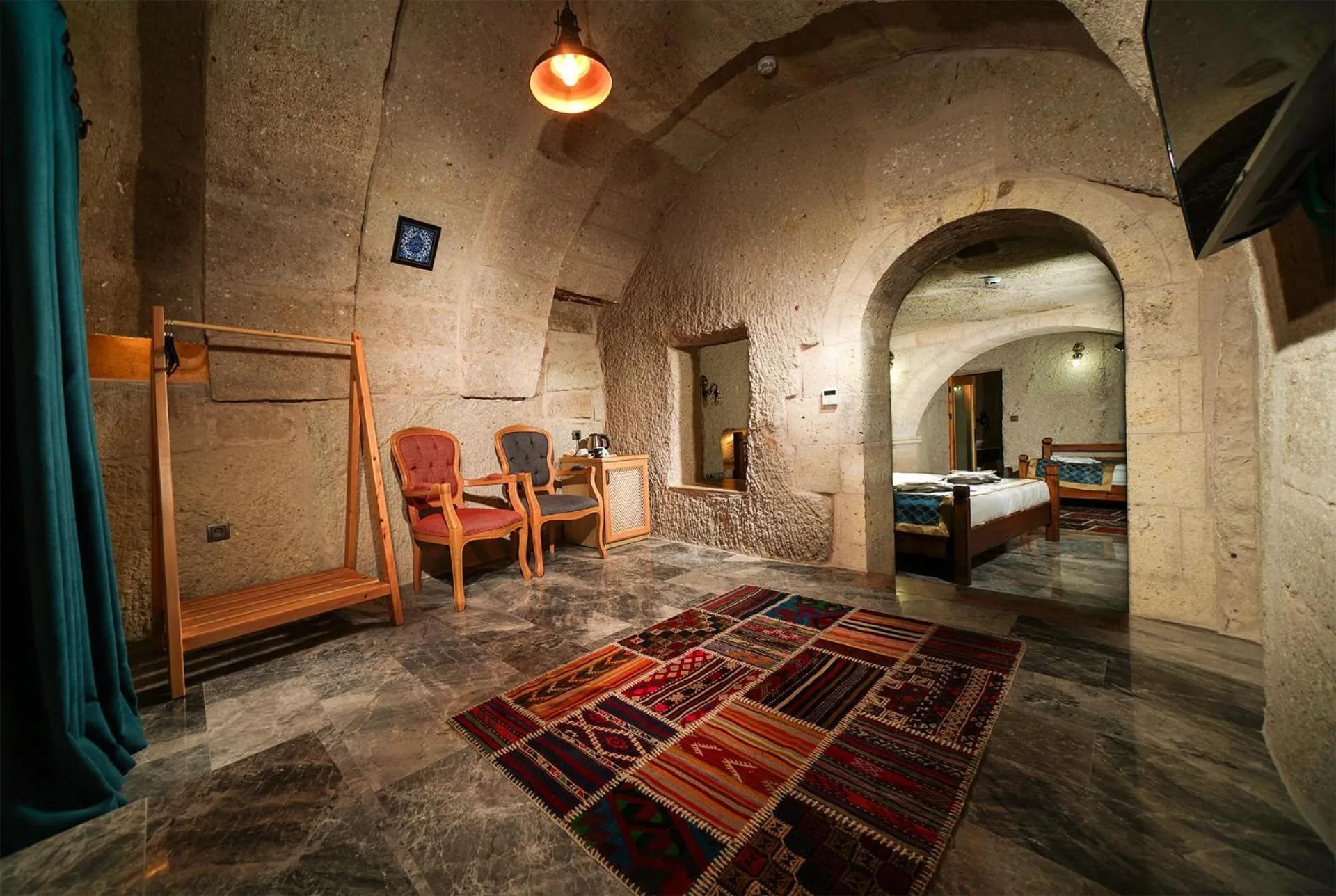 Living room in Caverna Hotel Premium Caves