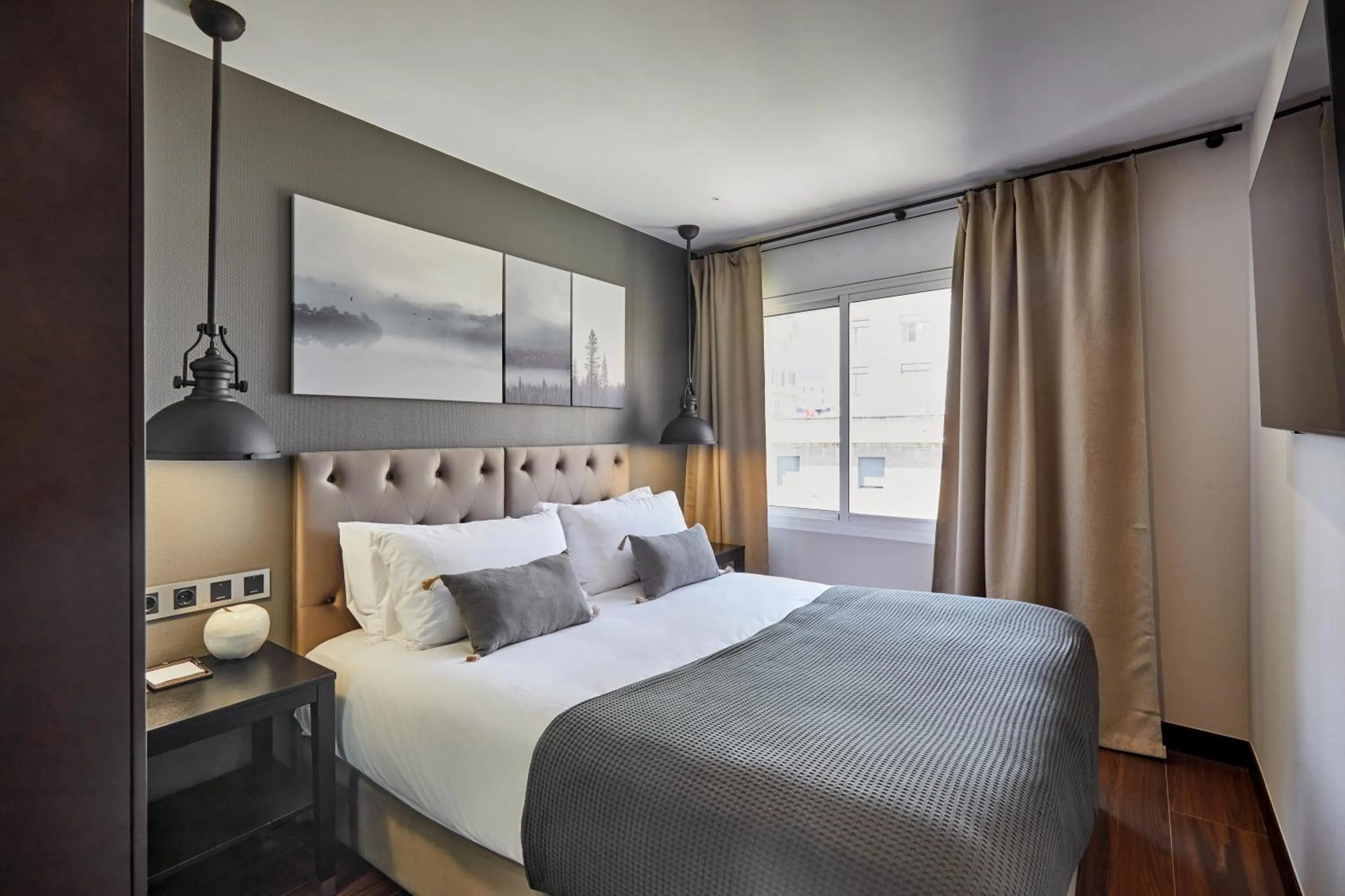 Bedroom, Bed in Hotel Cortes Rambla