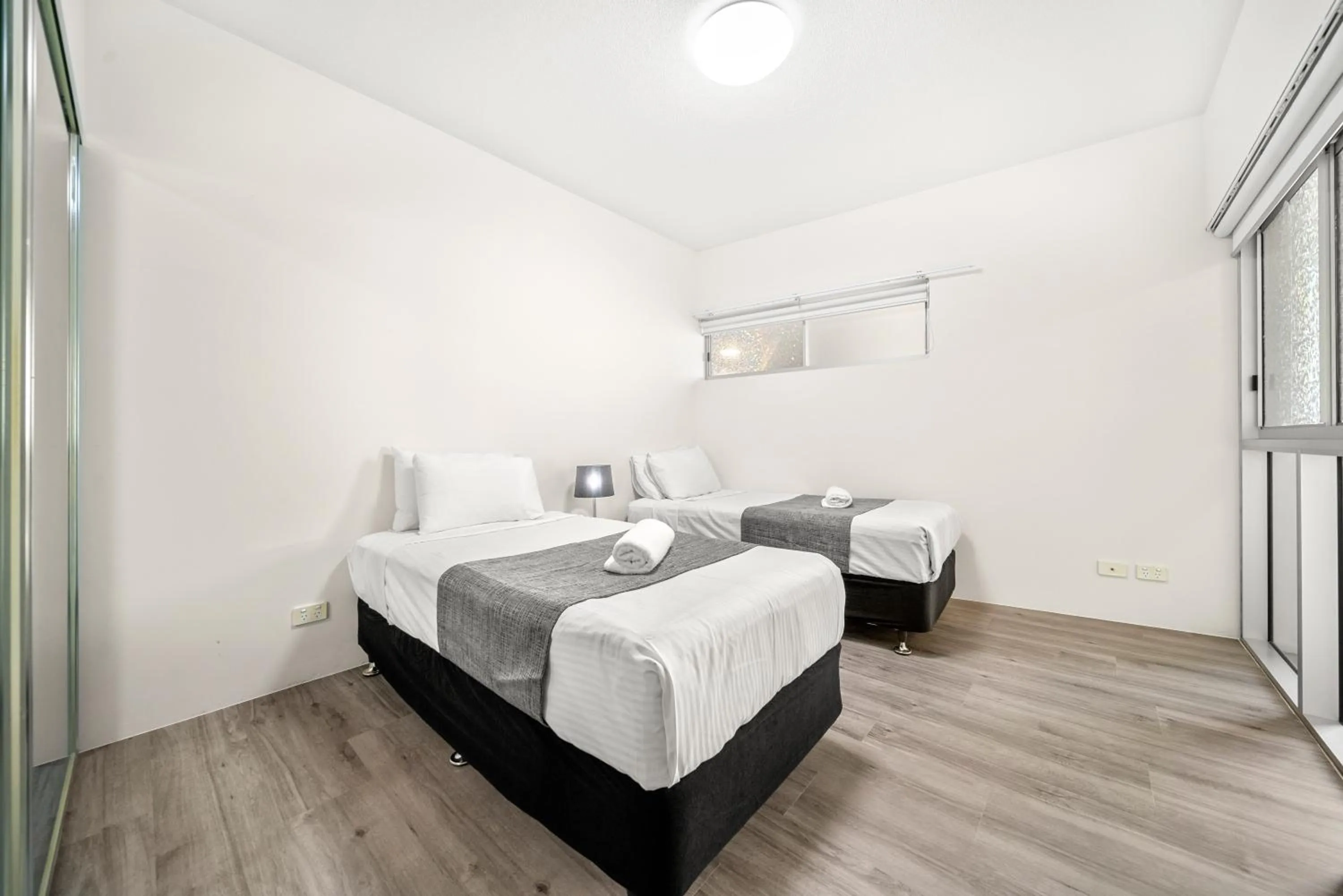 Bedroom, Bed in Oxygen Apartments