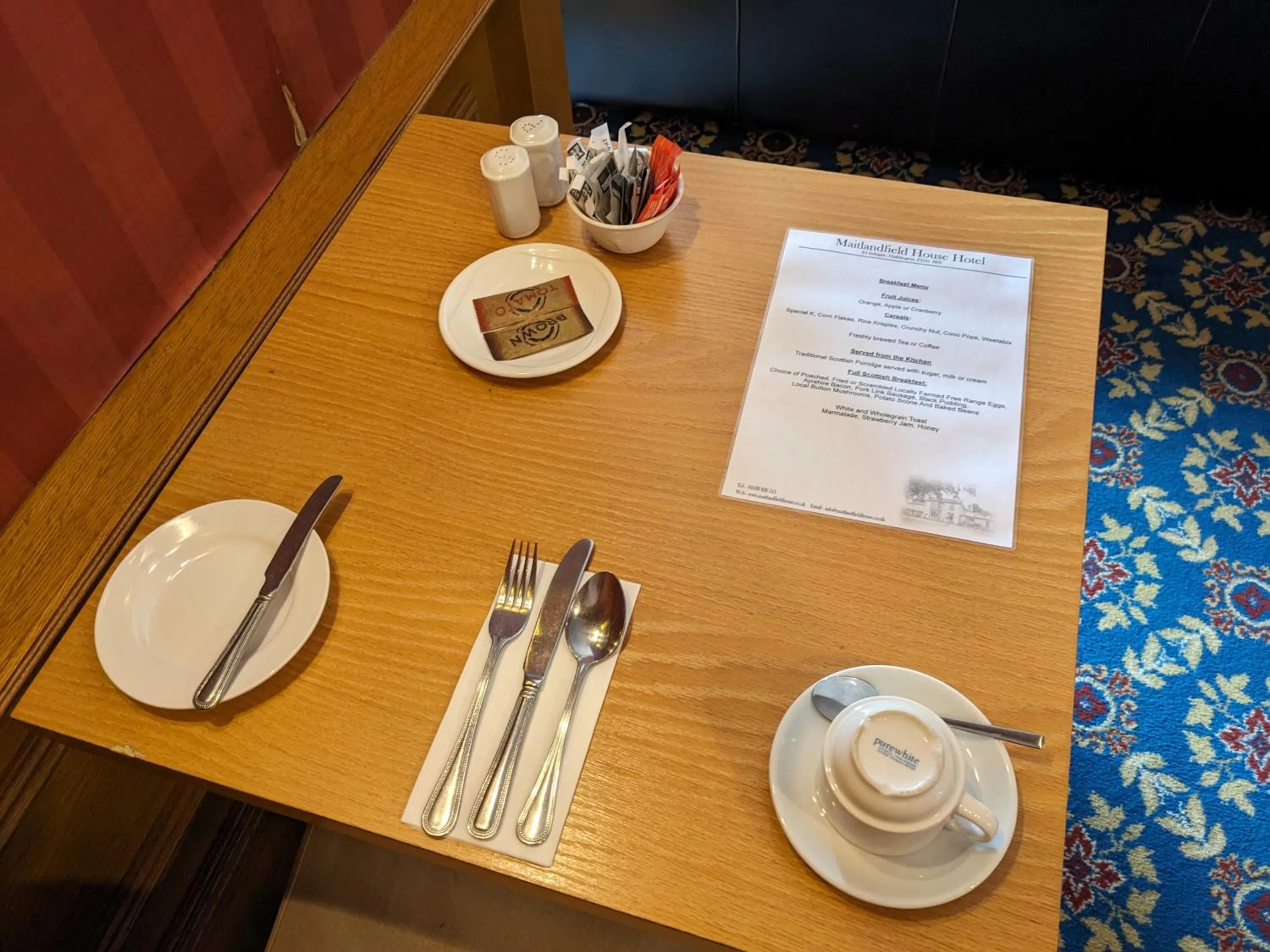 Breakfast in Maitlandfield House Hotel