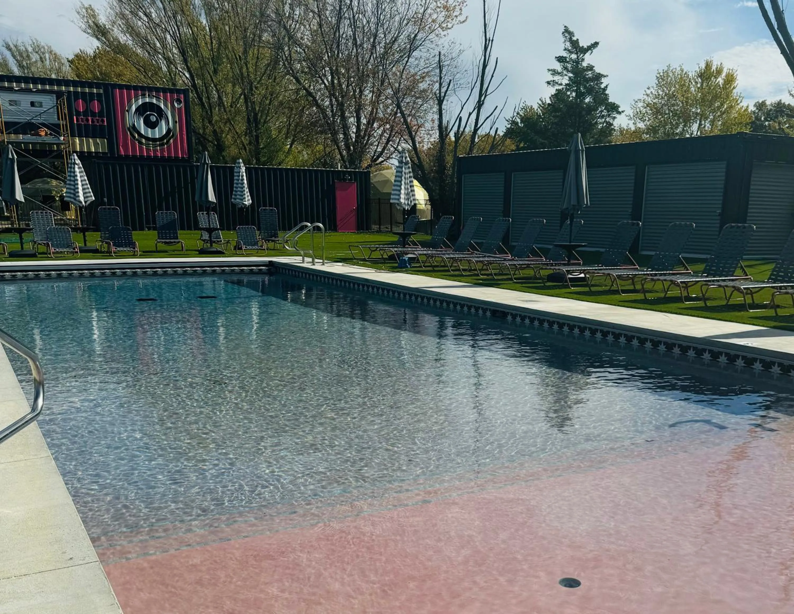 Pool view in DayDreamer Domes