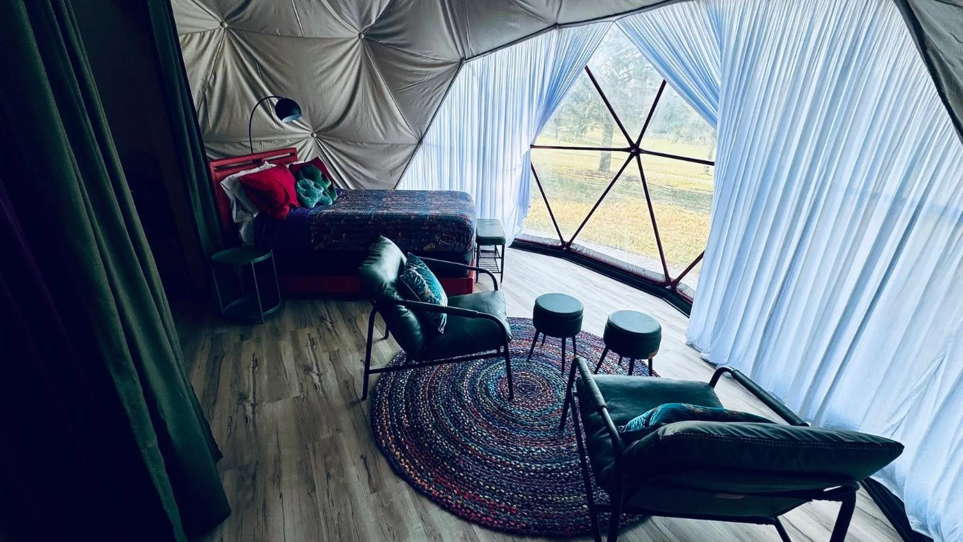 Seating area in DayDreamer Domes