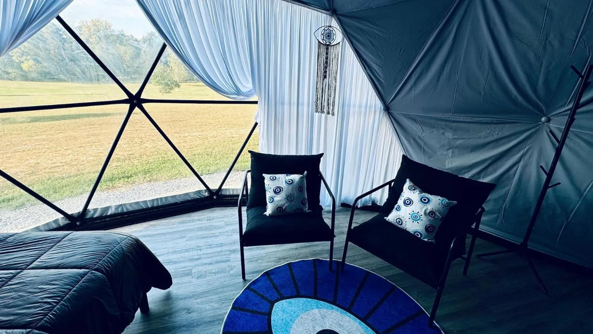 Seating area in DayDreamer Domes