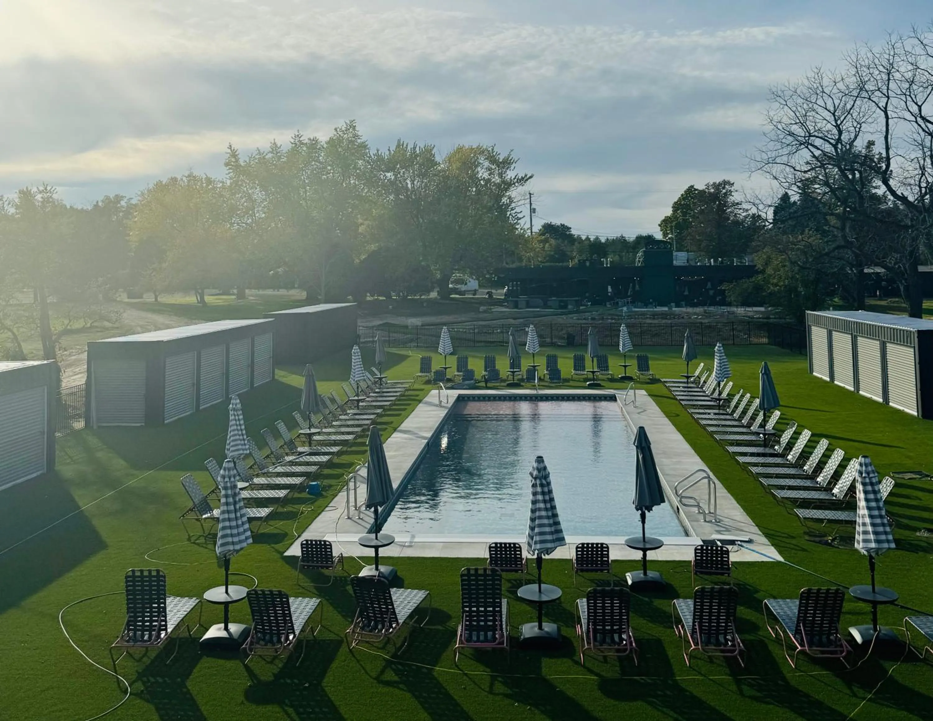 Pool view in DayDreamer Domes