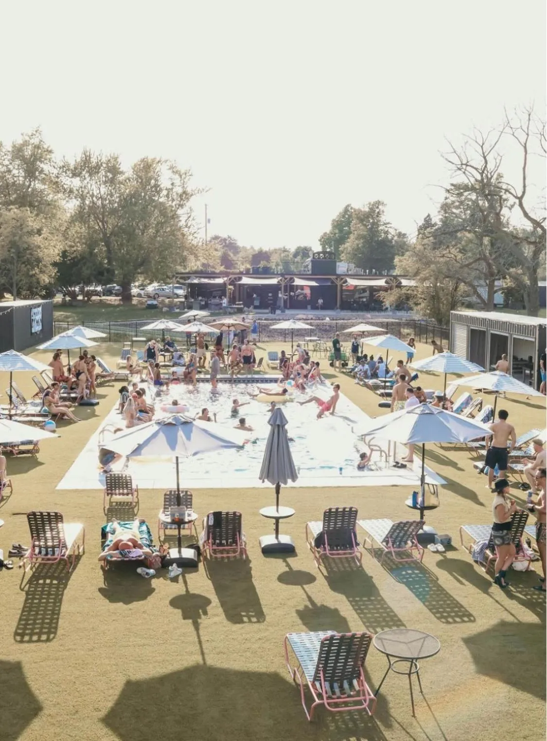 Pool view in DayDreamer Domes
