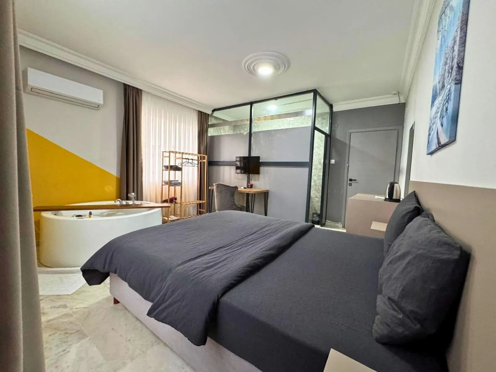 Bedroom, Bed in Grond Konaklama Mersin