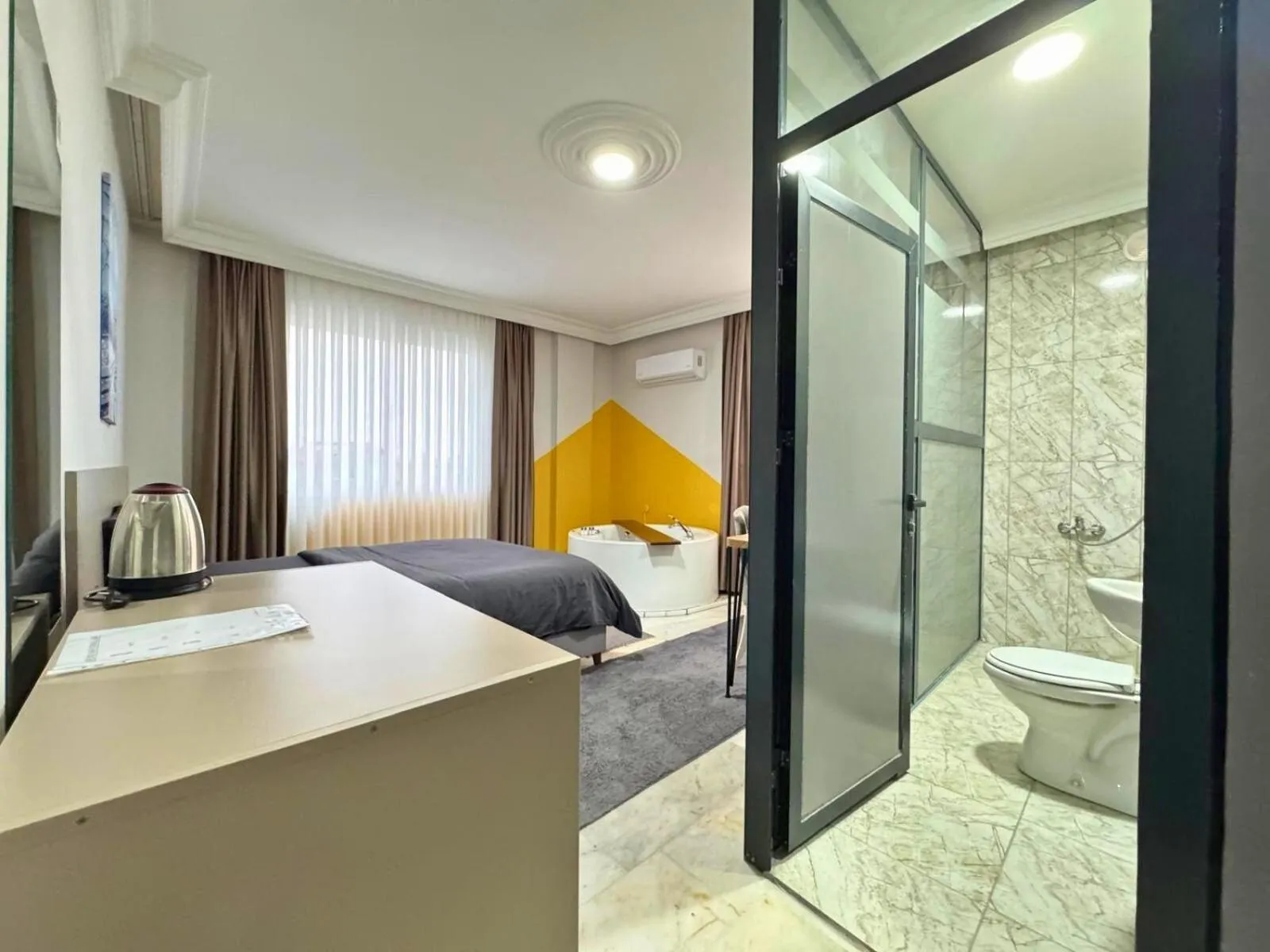 Bedroom, Bed in Grond Konaklama Mersin