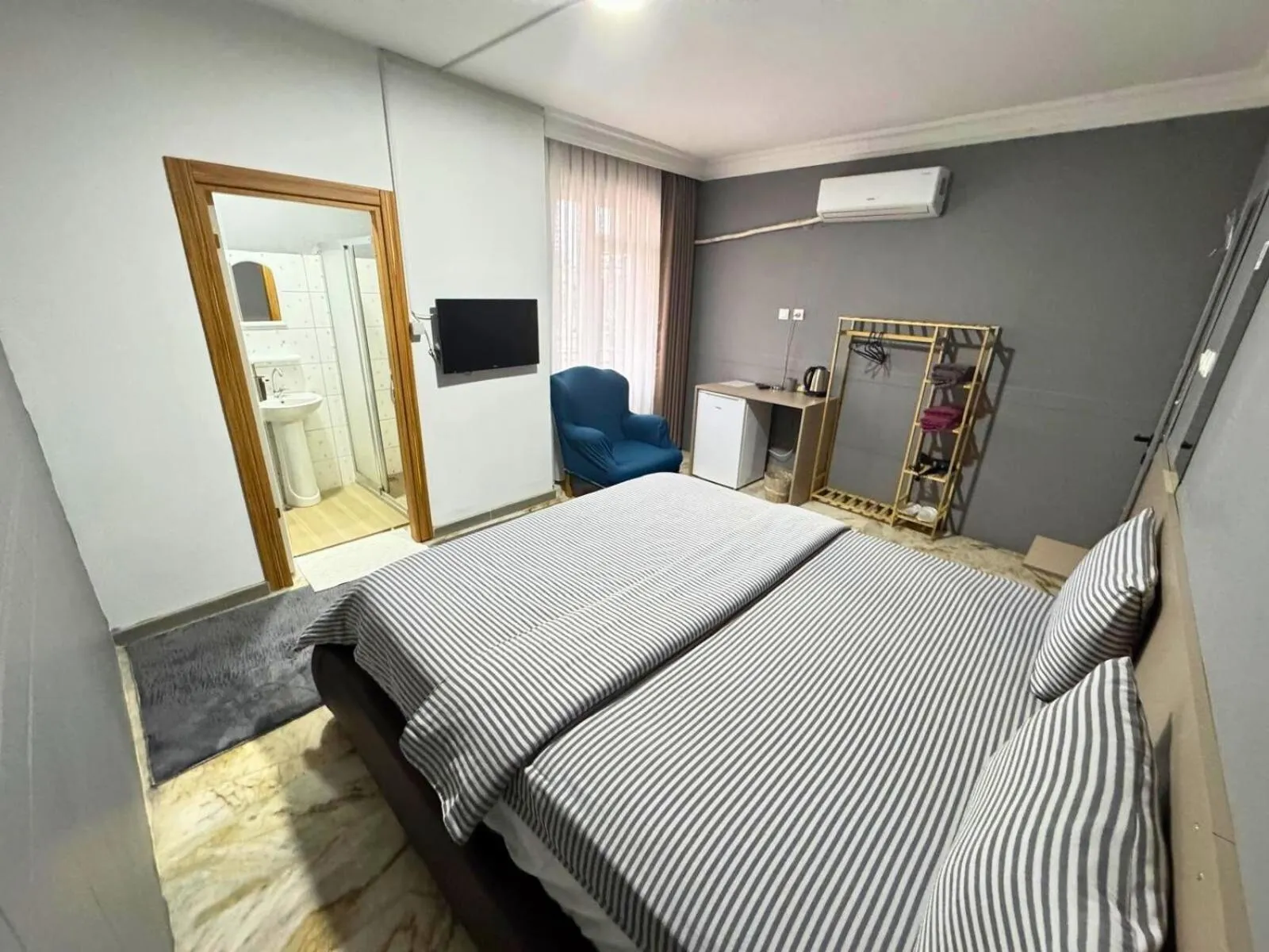 Bedroom, Bed in Grond Konaklama Mersin