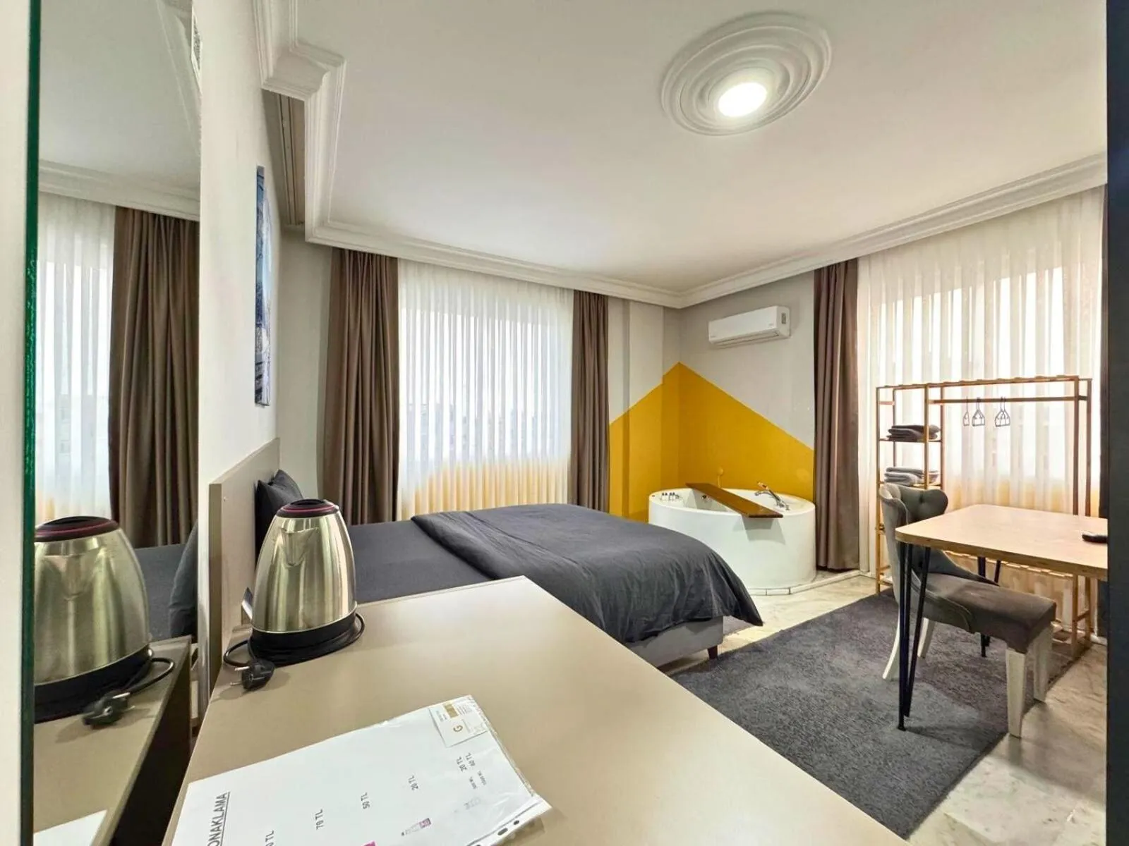 Bedroom, Bed in Grond Konaklama Mersin