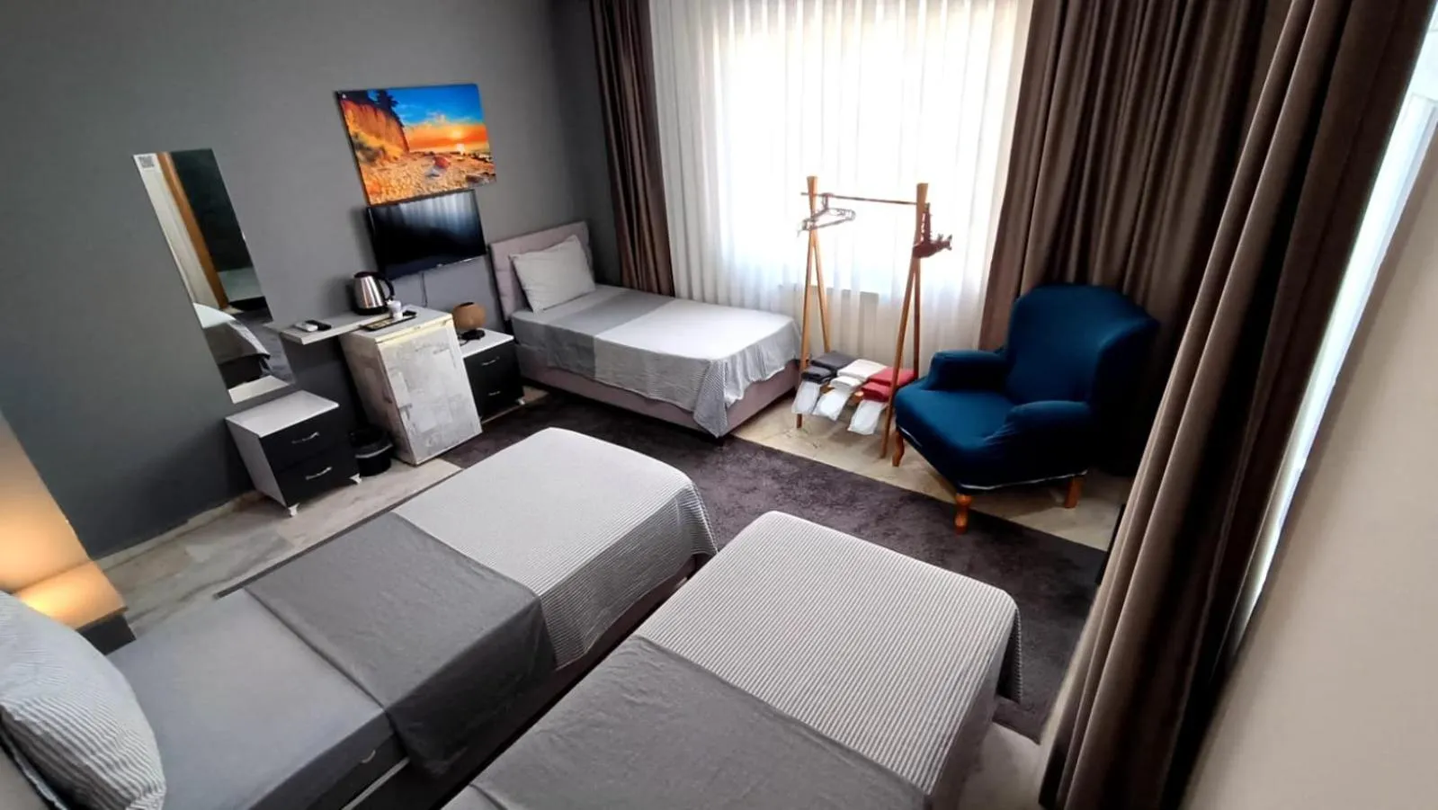 Bedroom, Bed in Grond Konaklama Mersin