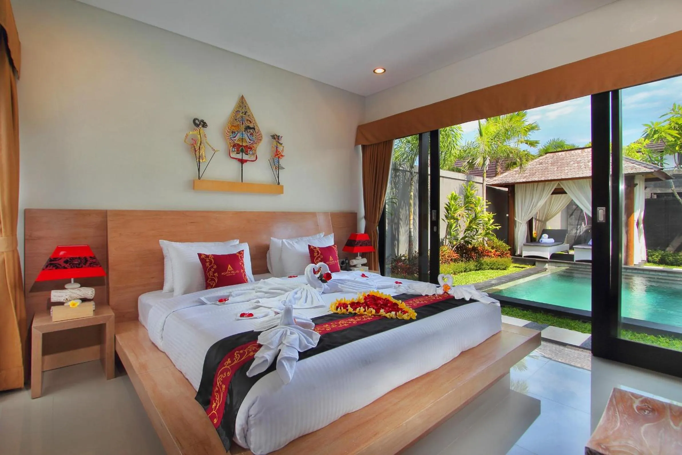 Bed in Agata Villas Seminyak