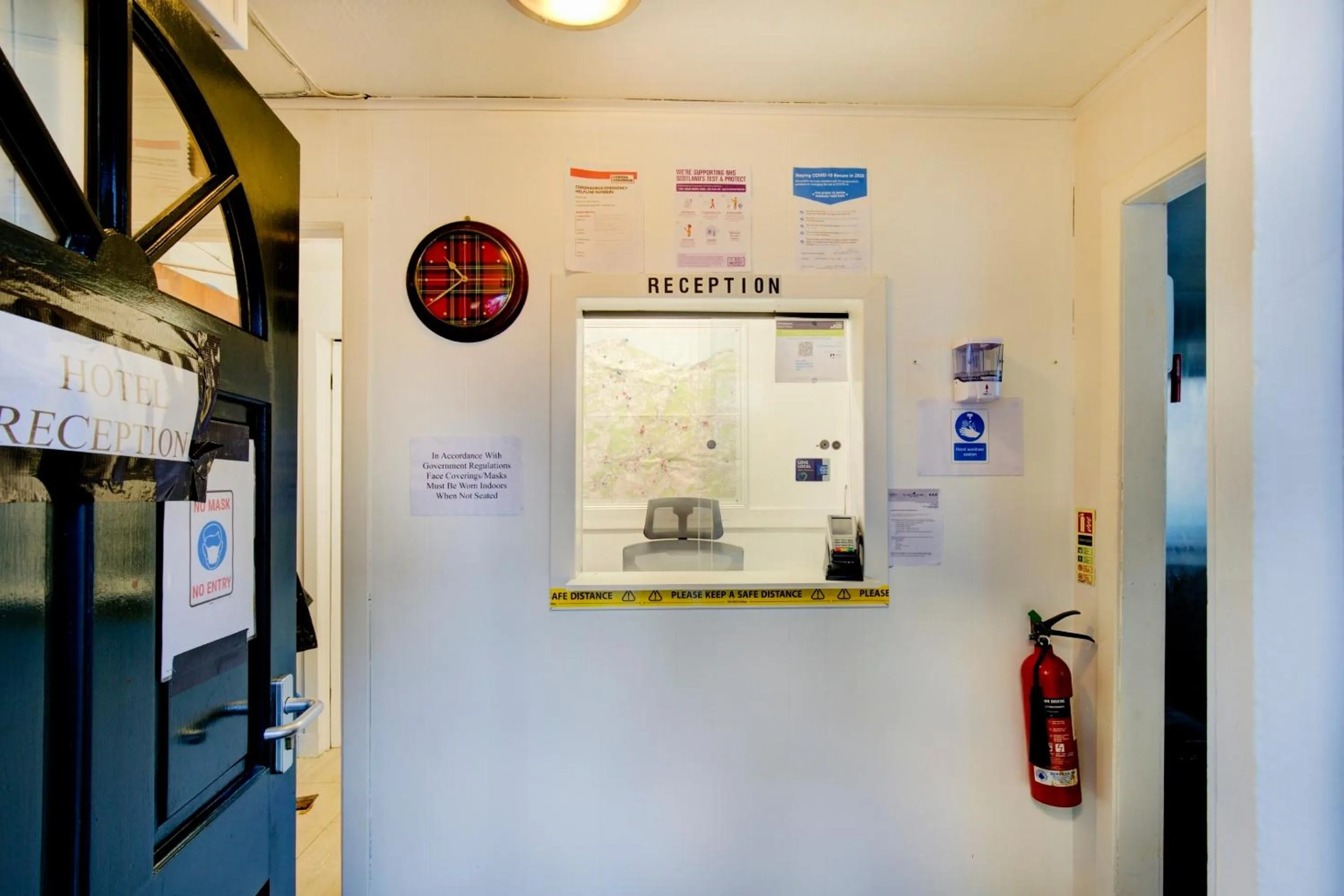 Lobby or reception in OYO Eastbank Hotel, Speyside Scotland