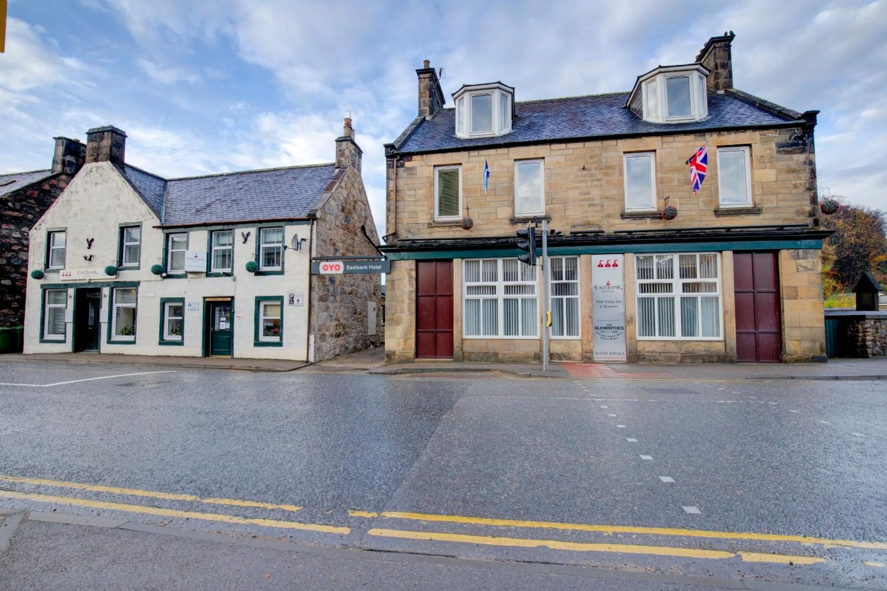 Property building in OYO Eastbank Hotel, Speyside Scotland