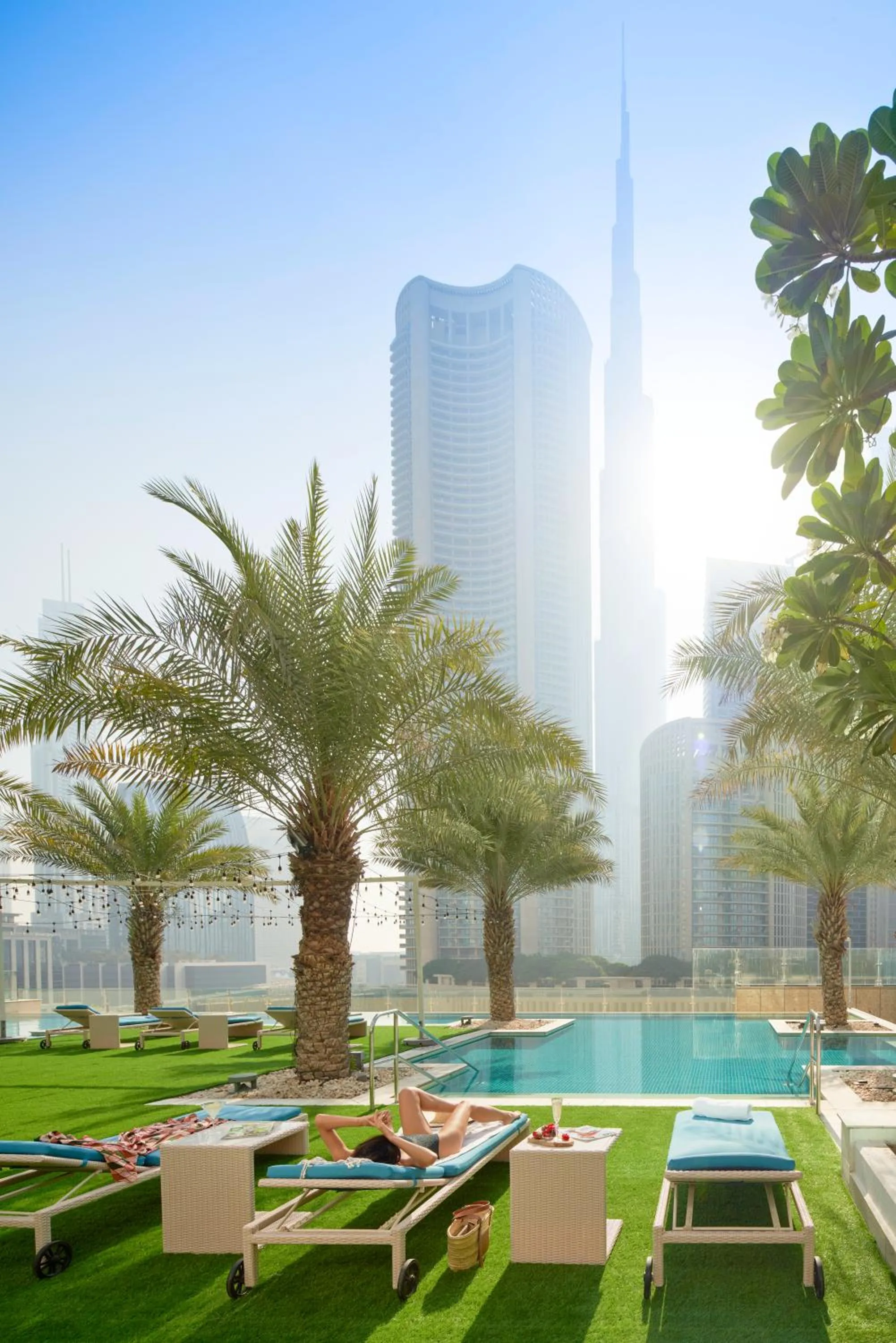 Pool view in Sofitel Dubai Downtown