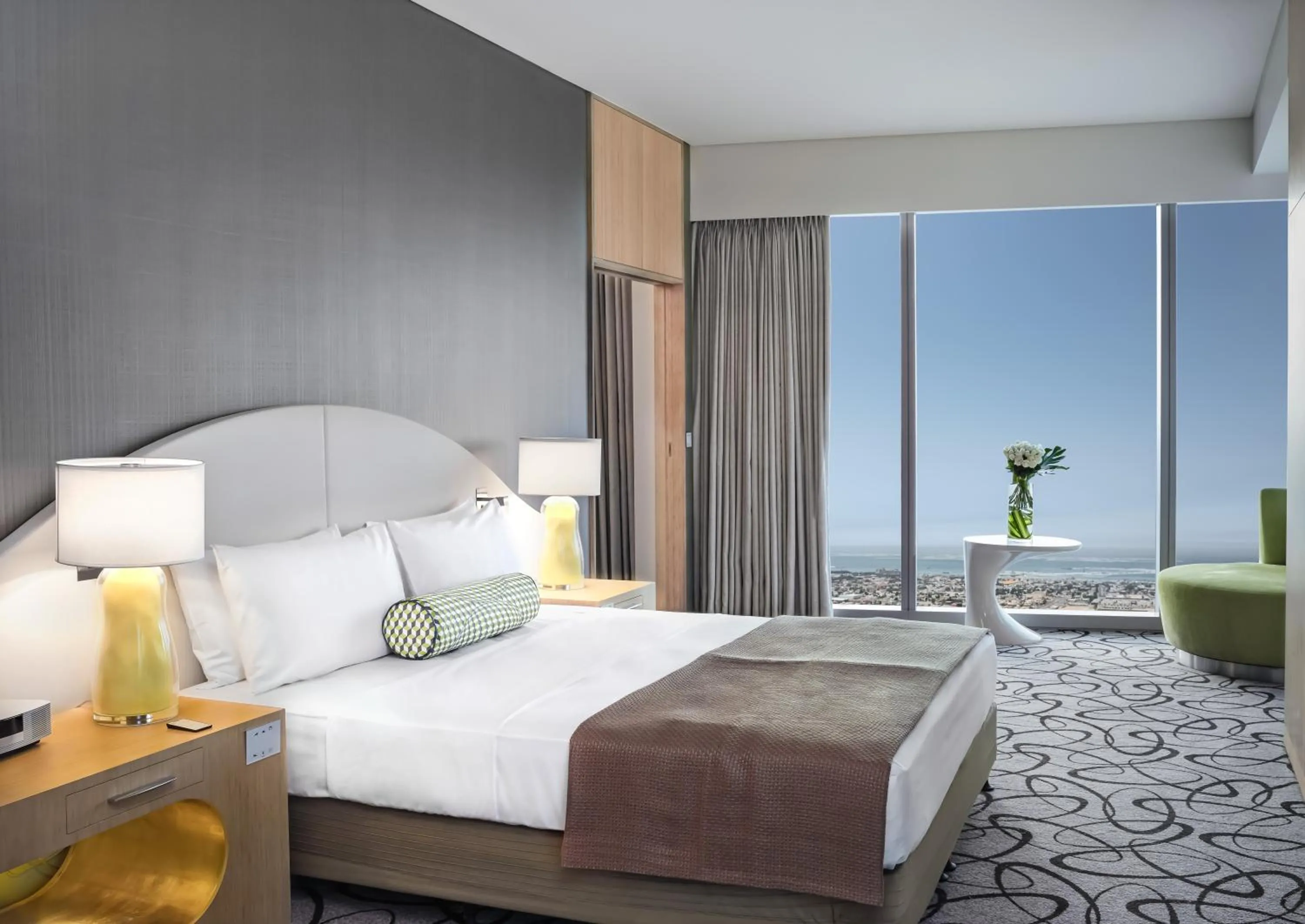 Photo of the whole room, Bed in Sofitel Dubai Downtown