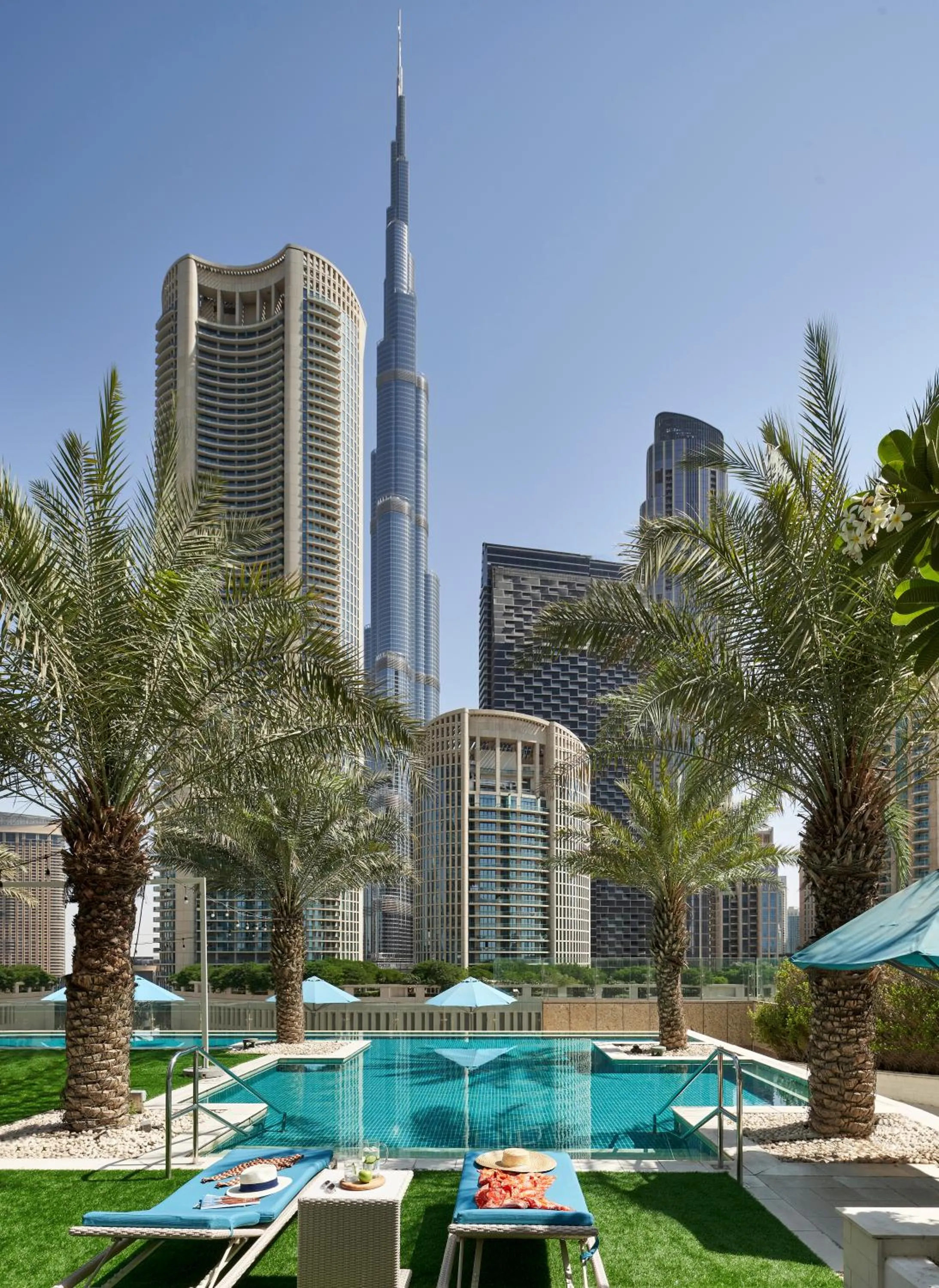 Pool view in Sofitel Dubai Downtown
