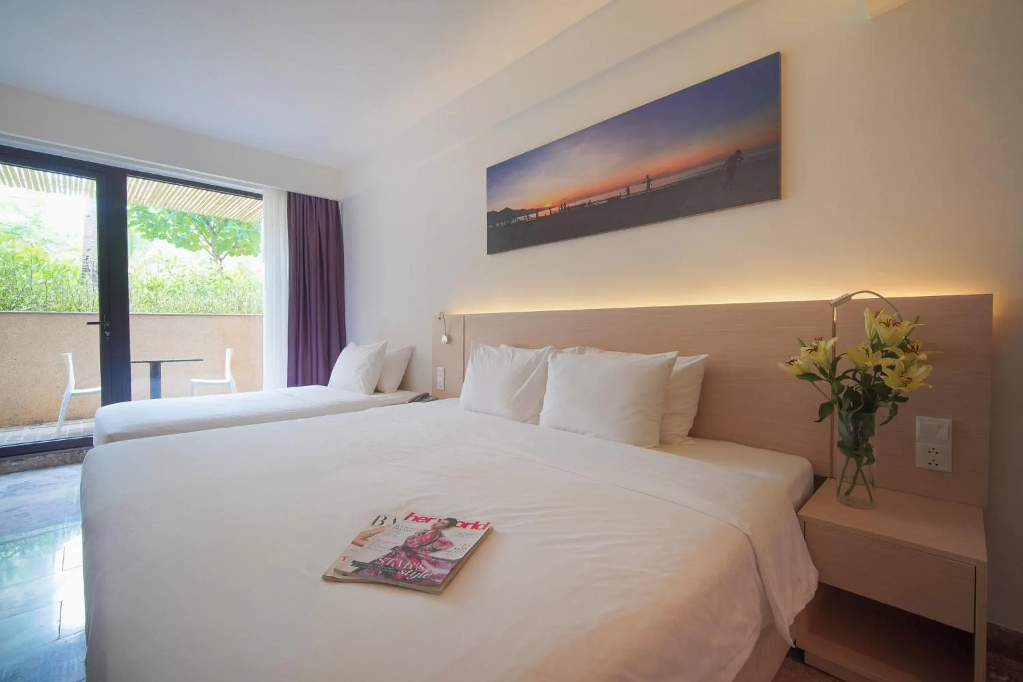 Bed in Temple Da Nang Resort