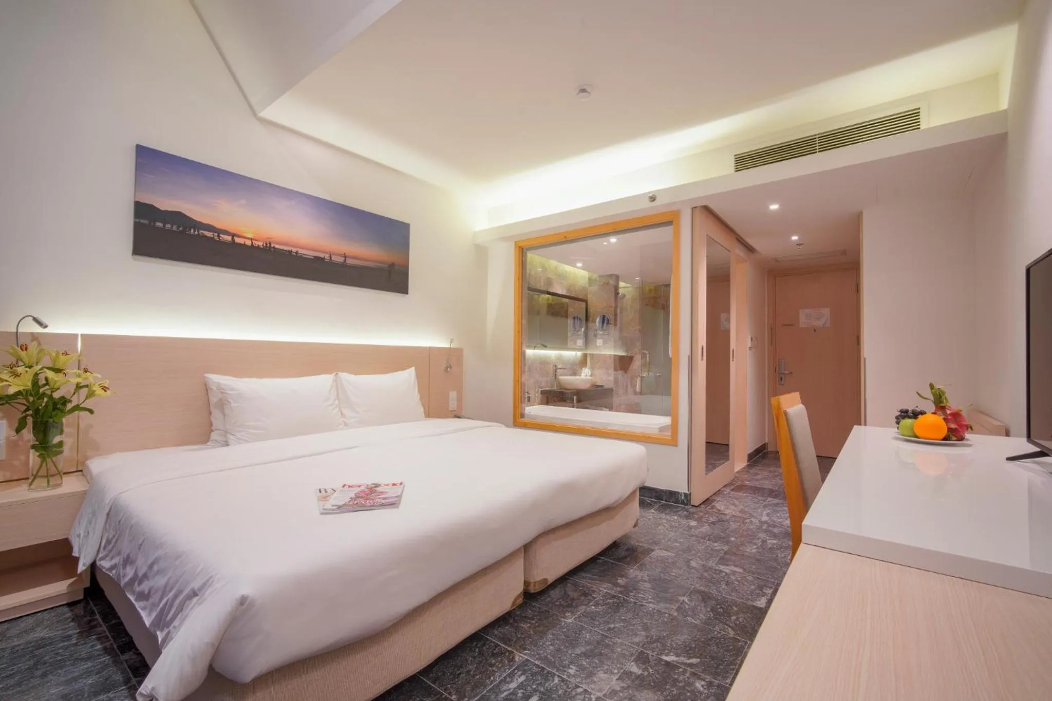 Bed in Temple Da Nang Resort