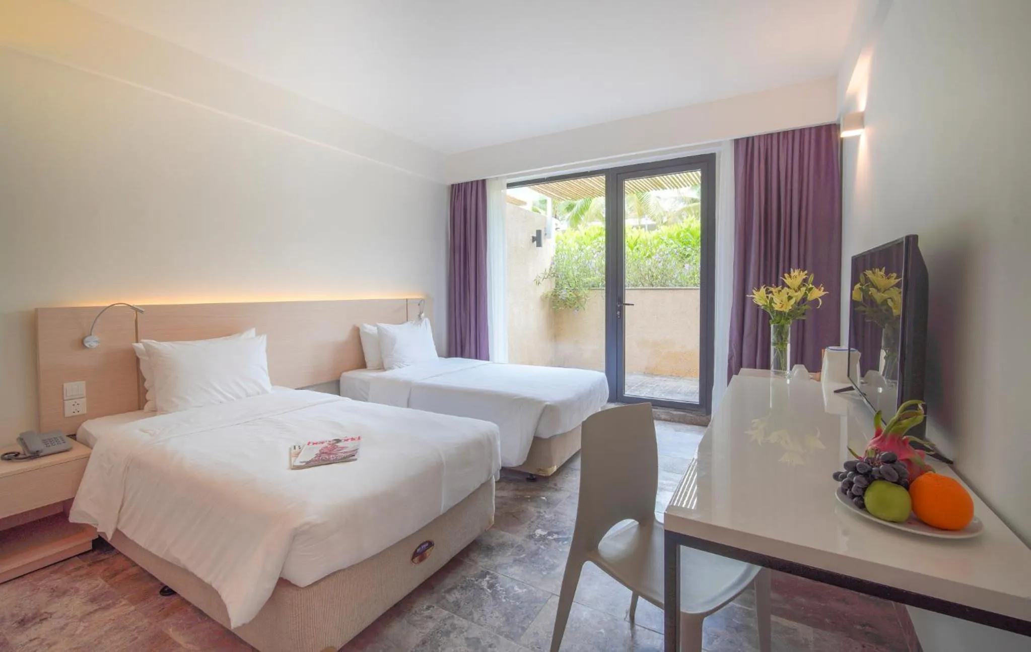 Bed in Temple Da Nang Resort