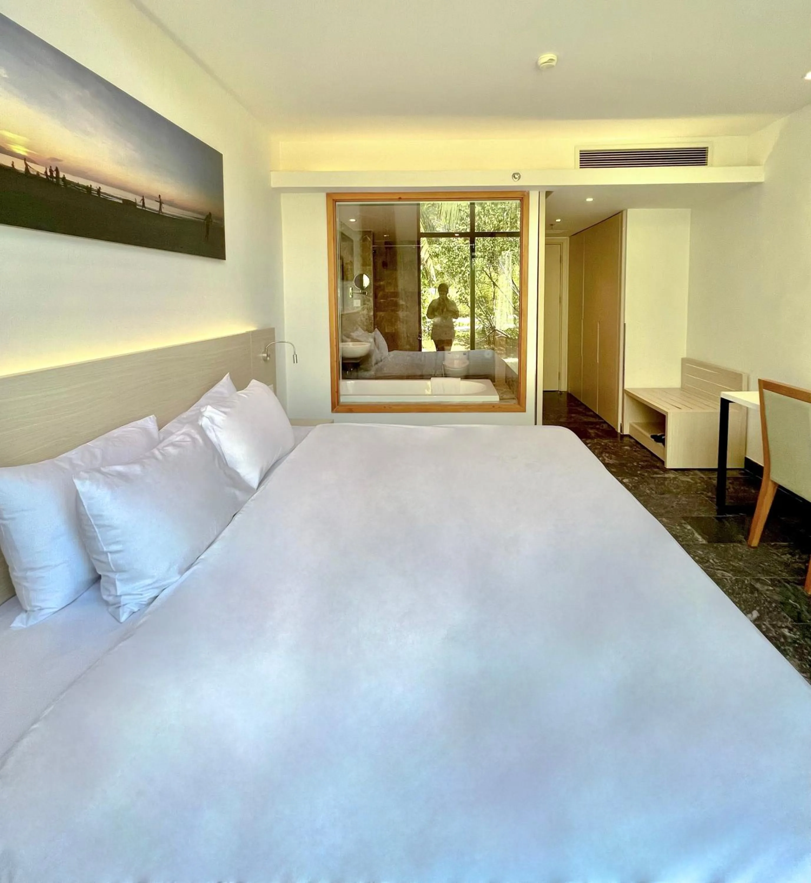 Bed in Temple Da Nang Resort