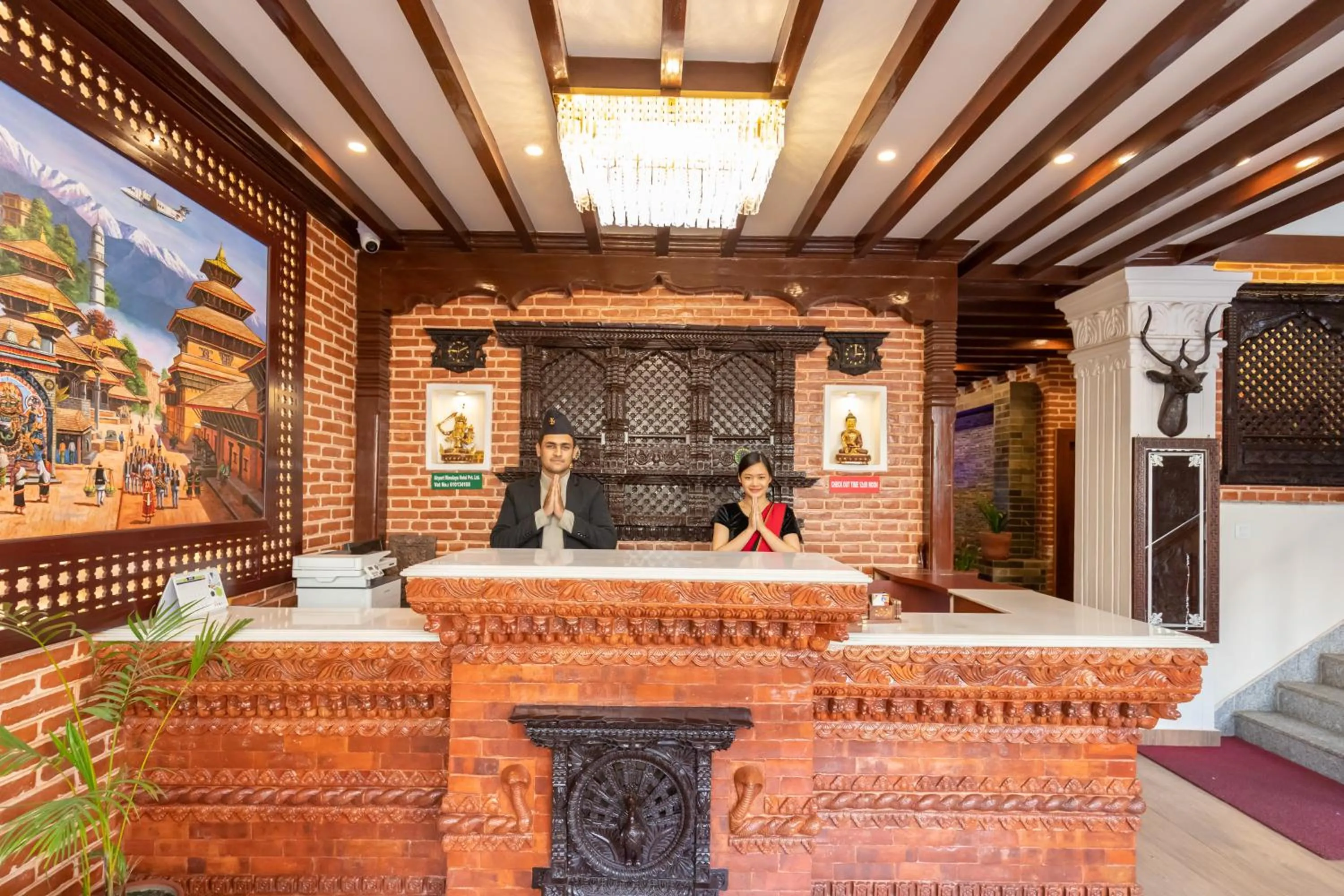 Lobby or reception in Airport Himalaya Boutique Hotel