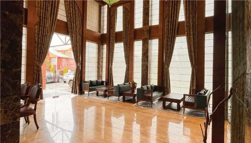 Seating area in WelcomHeritage Grand, Srinagar