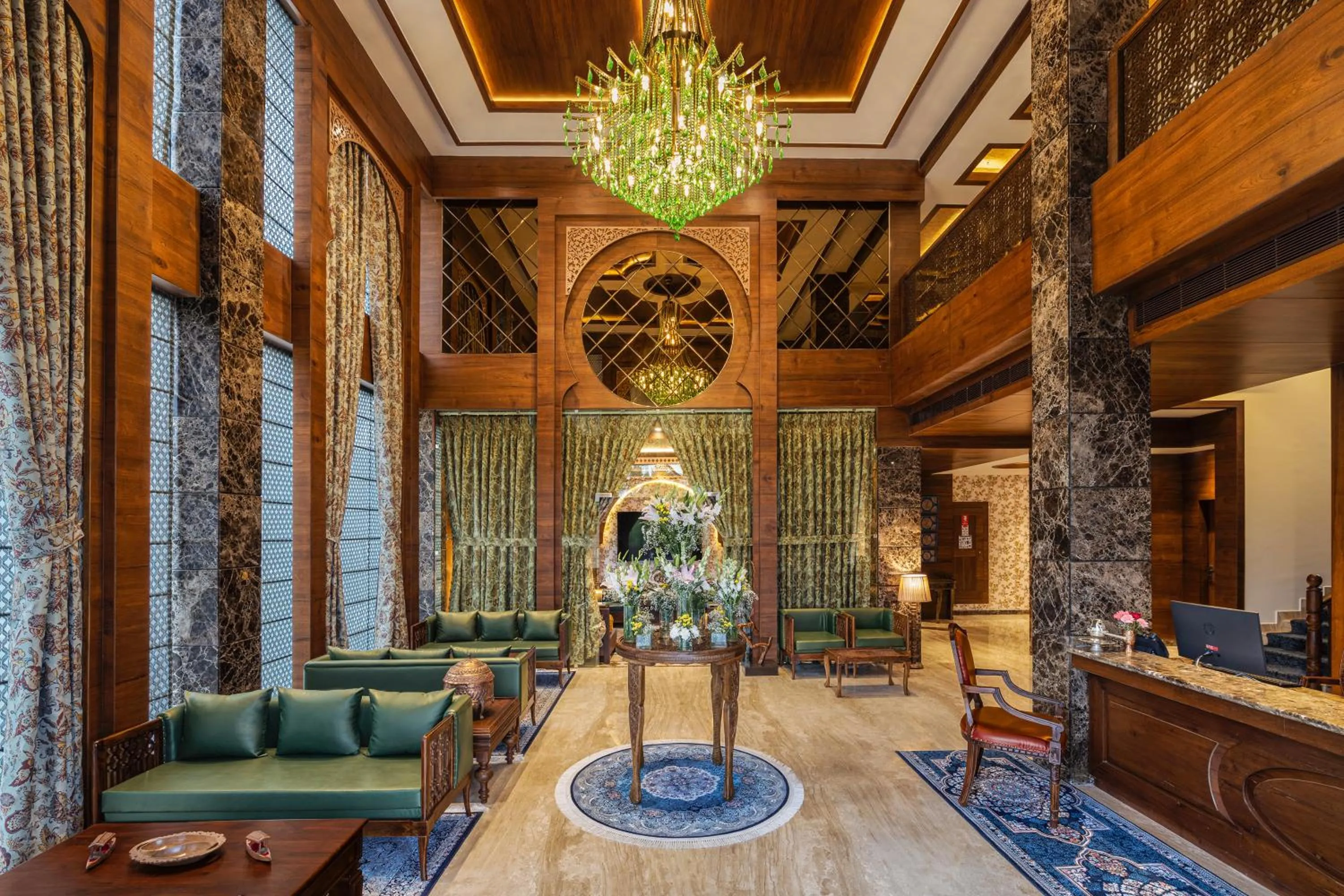 Seating area in WelcomHeritage Grand, Srinagar