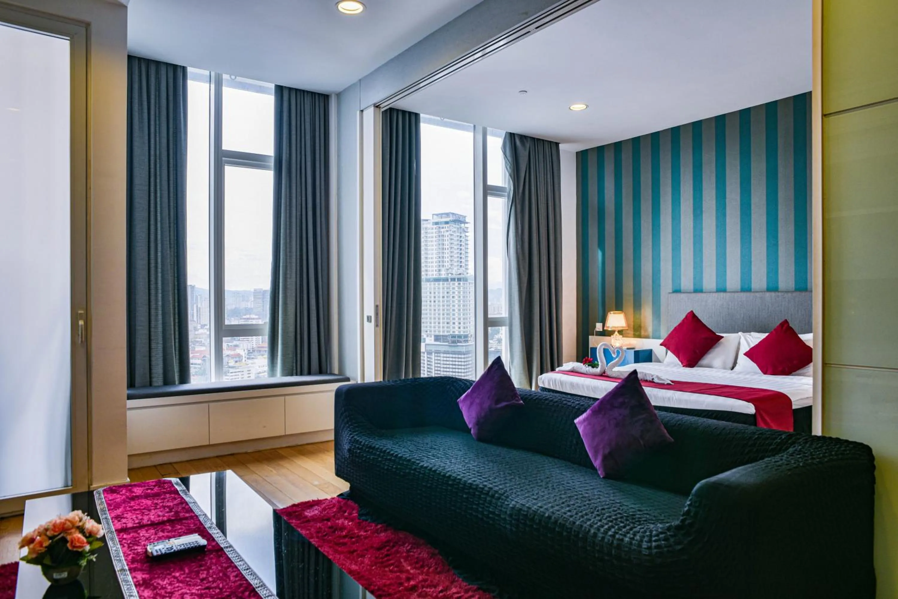 Living room, Bed in Sidemen Suites at Platinum KLCC