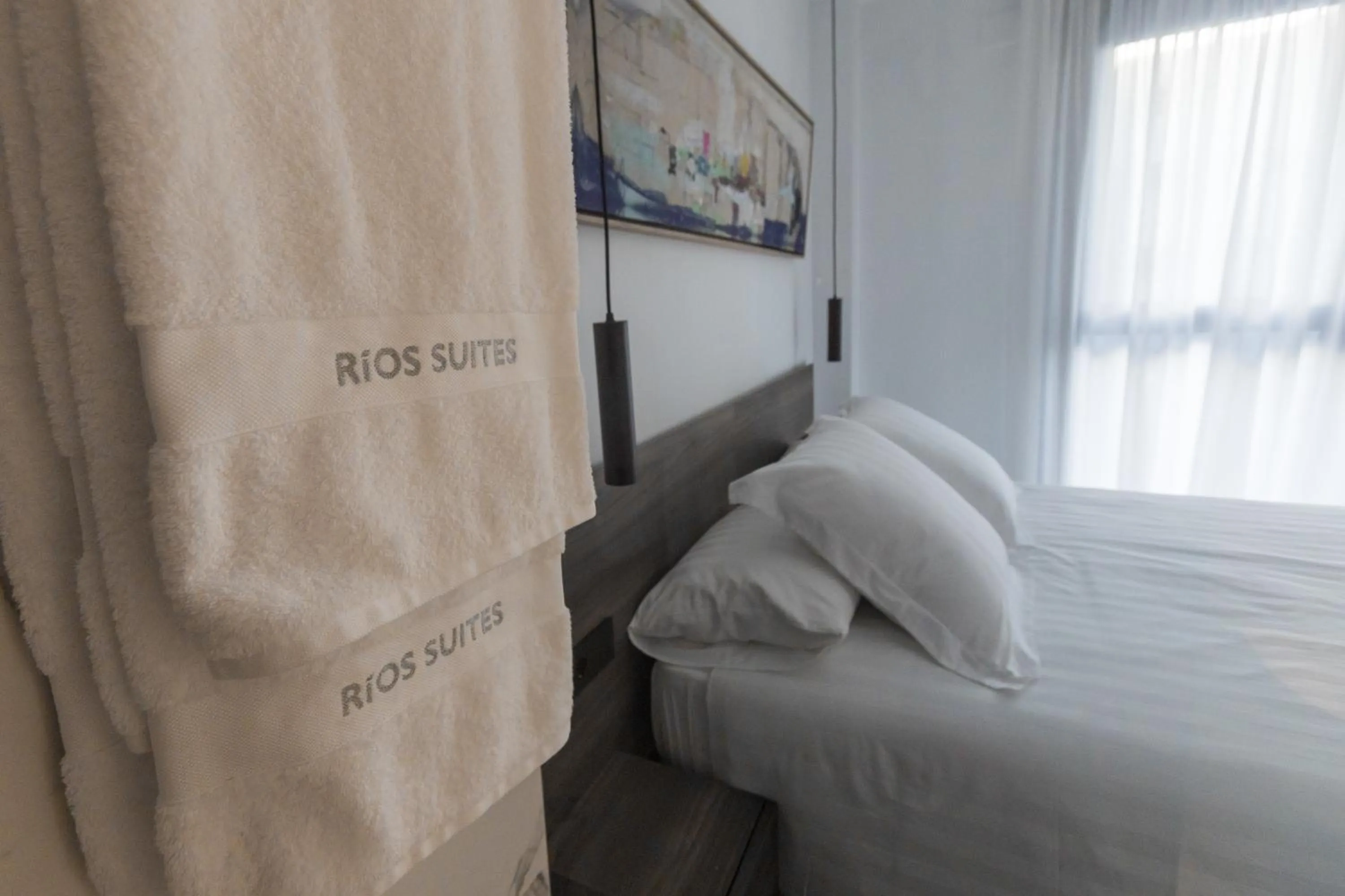 Bed in RÍOS SUITES Tudela