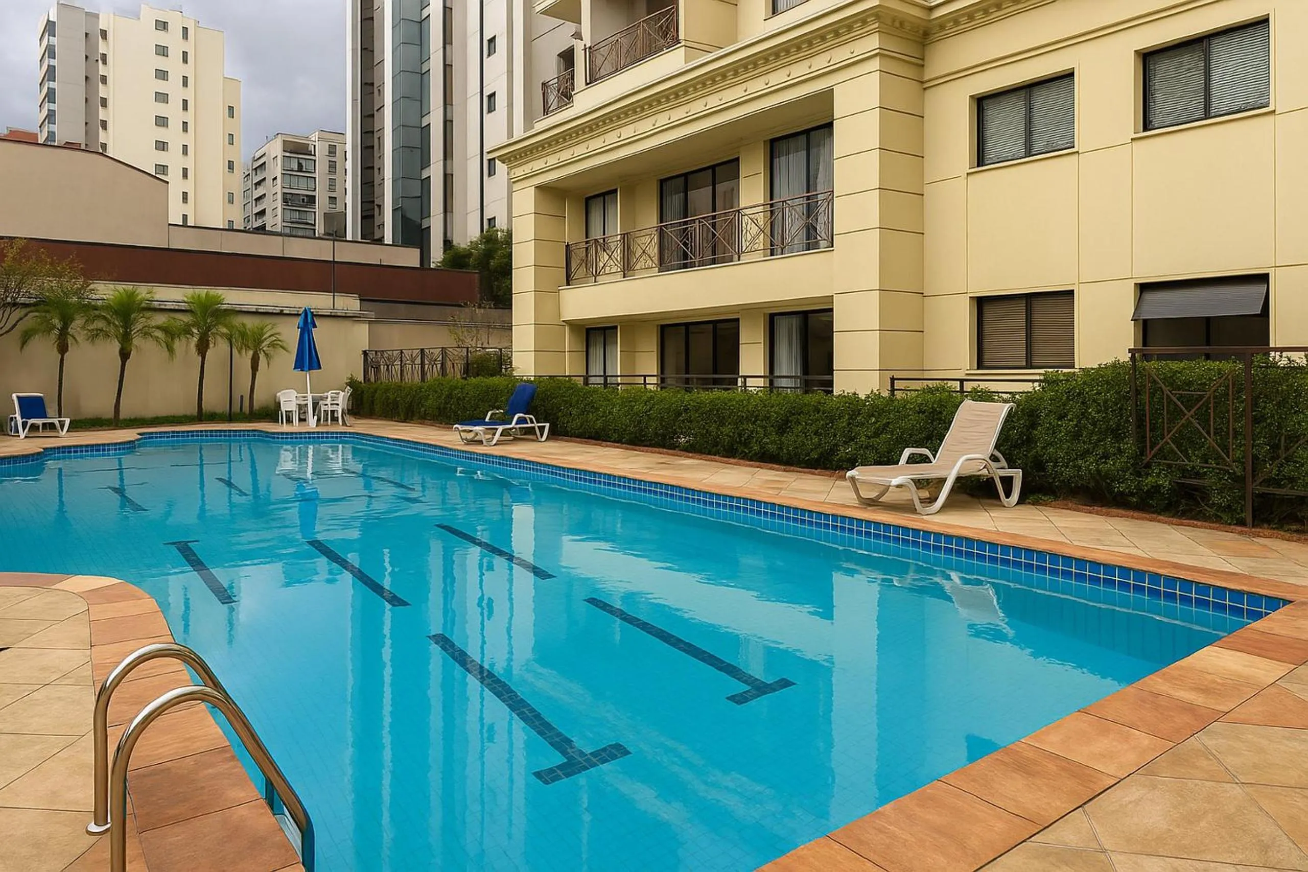 Swimming pool in Elegance Suítes Alvorada