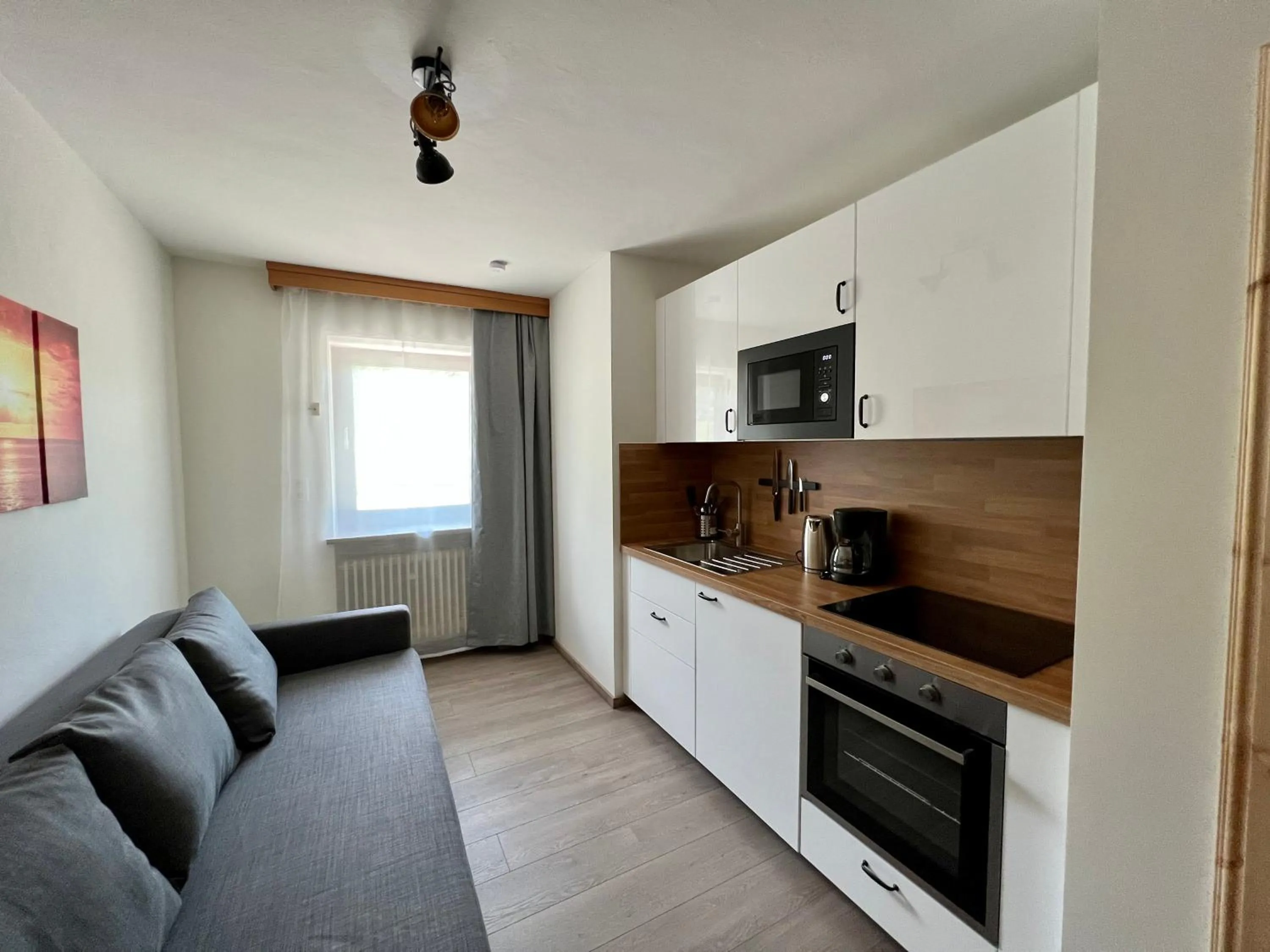 Kitchen or kitchenette in Aparthotel Hochfeld