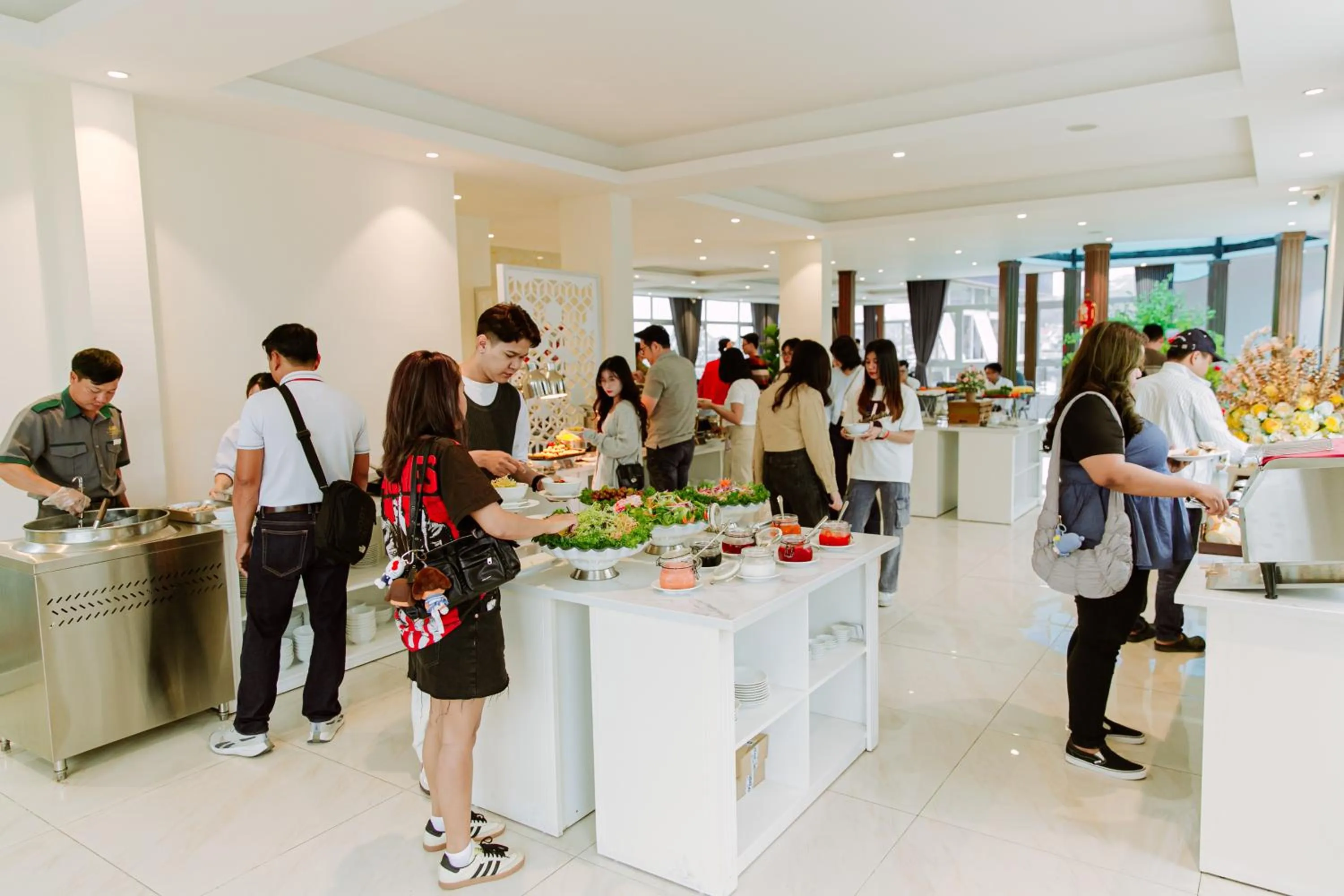 group of guests in Le Marais Hotel Dalat