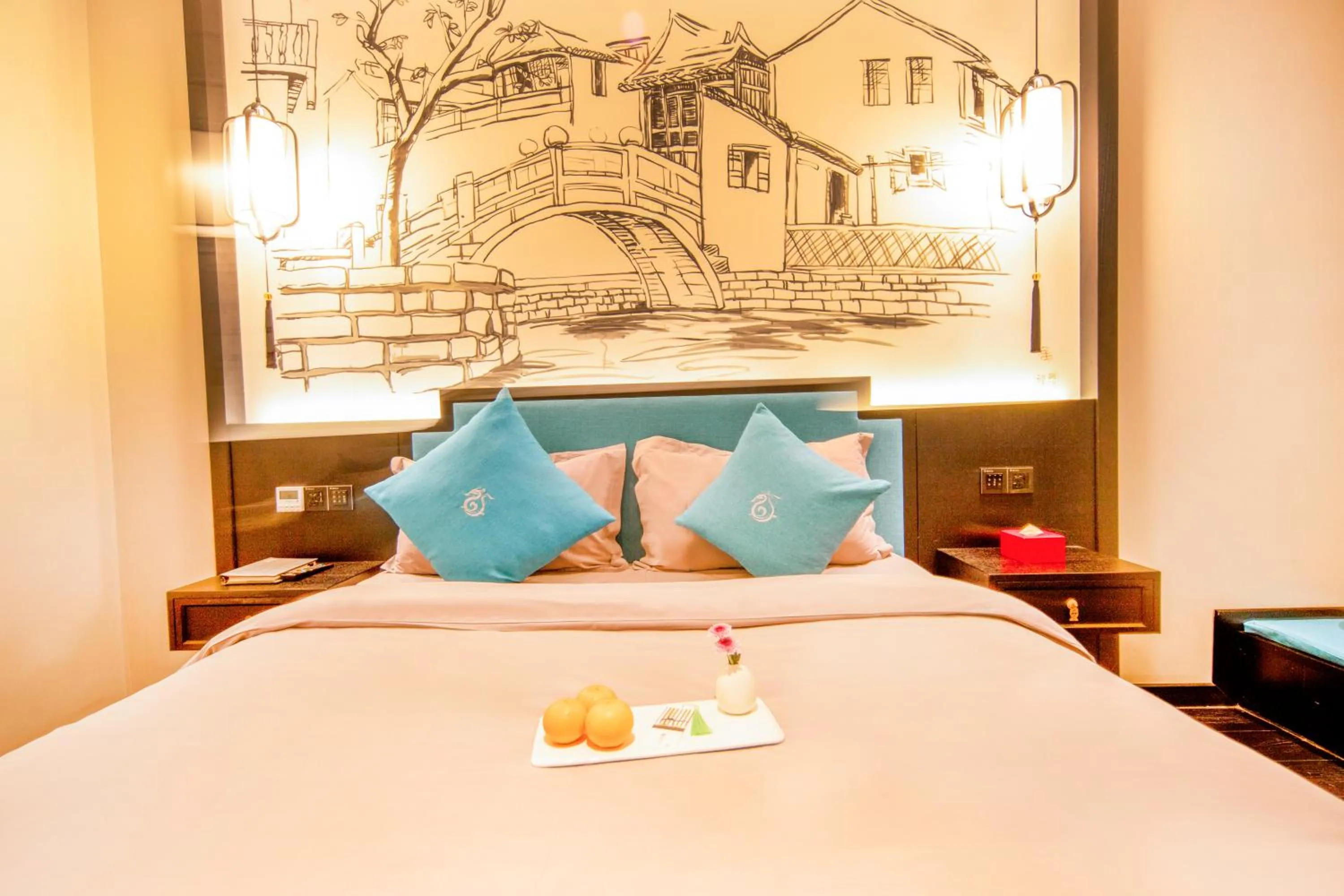 Bed in Gong Xili Qingdu Hotel