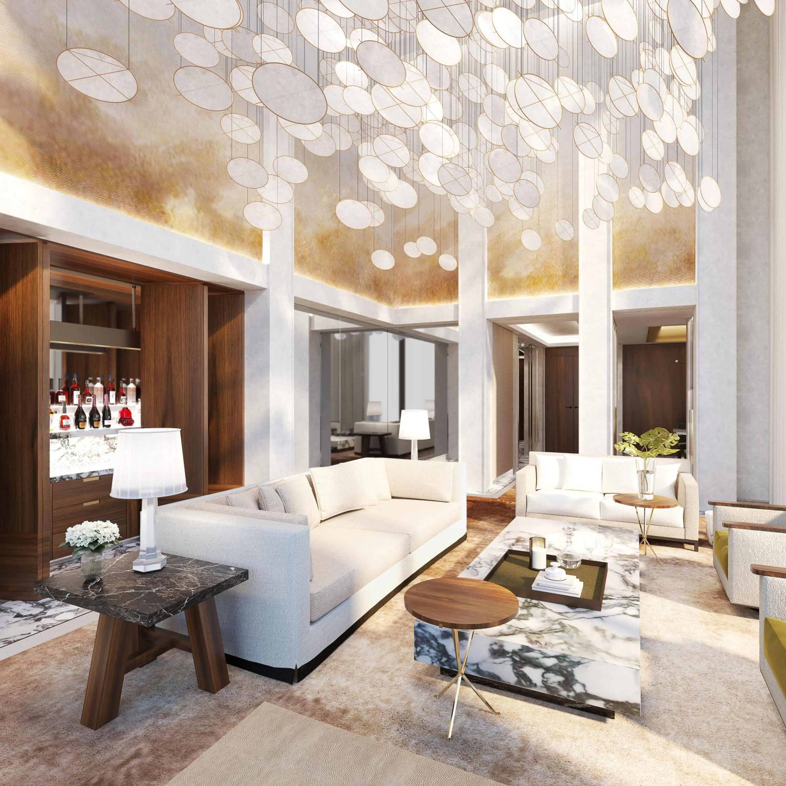 Living room in The Lana - Dorchester Collection