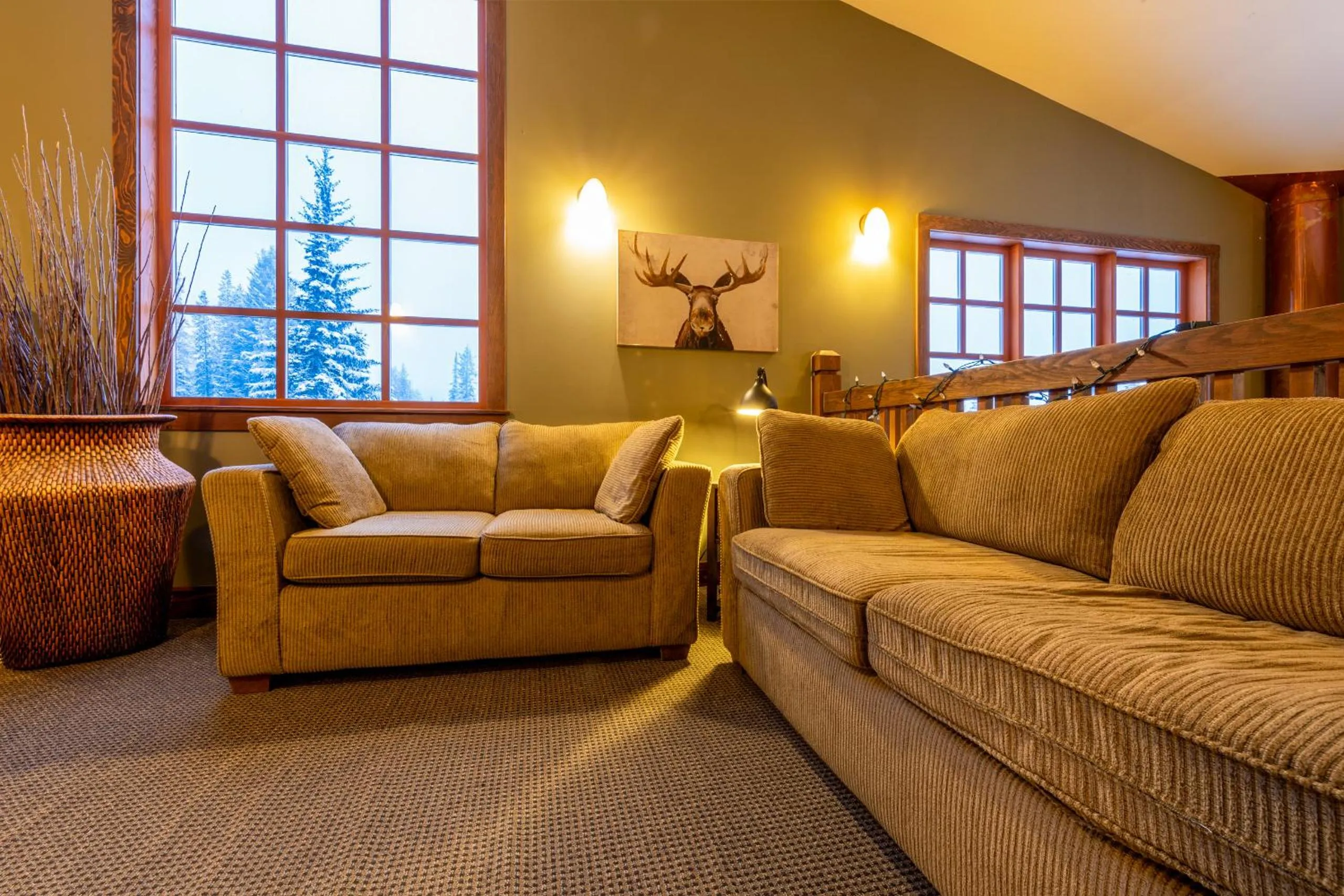 Seating area in Copper Horse Lodge