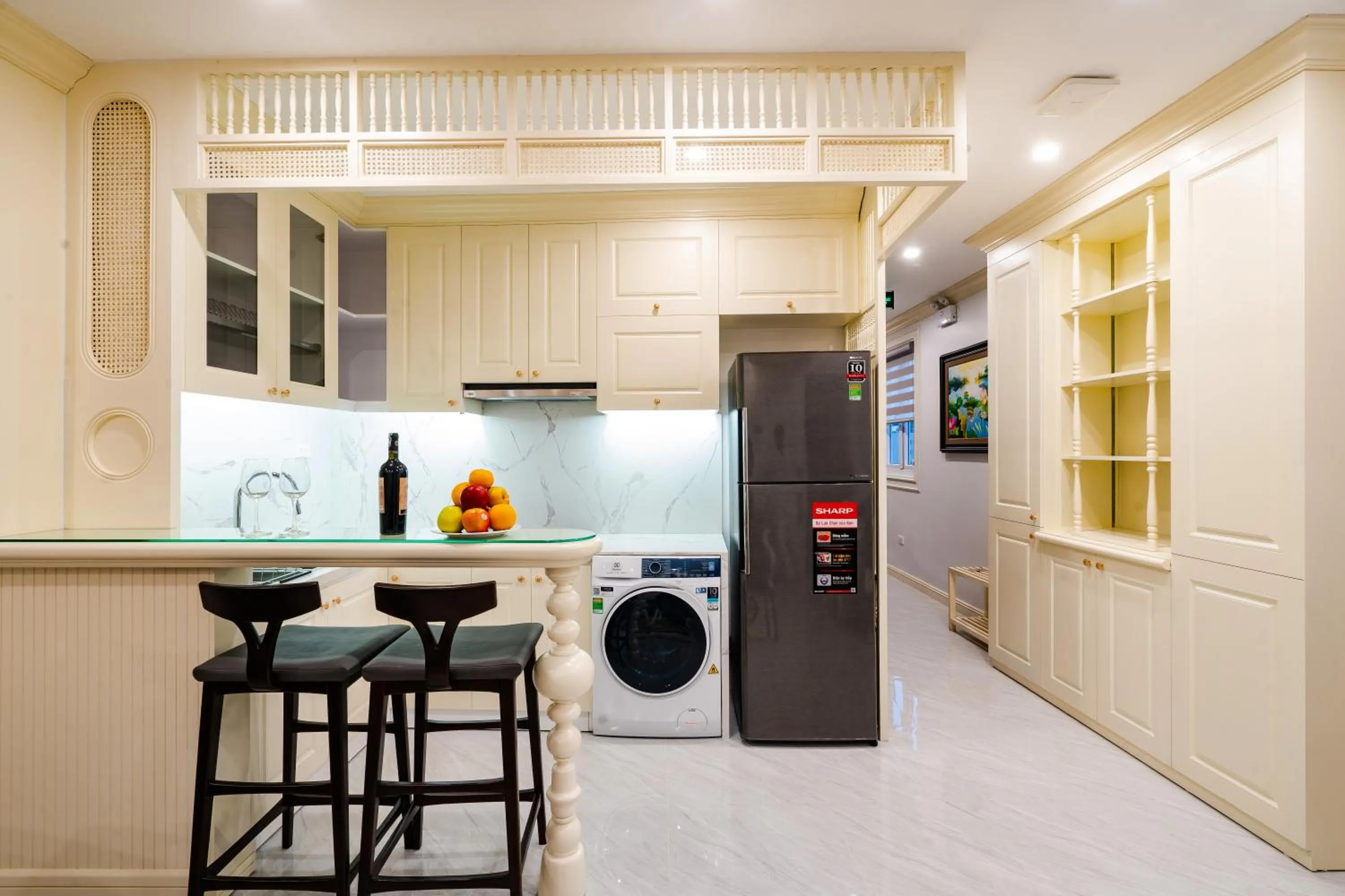 Kitchen or kitchenette in Wild Lotus Hotel Apartment 2