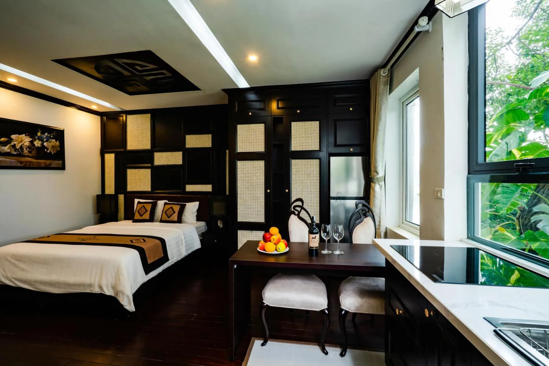 Bed in Wild Lotus Hotel Apartment 2